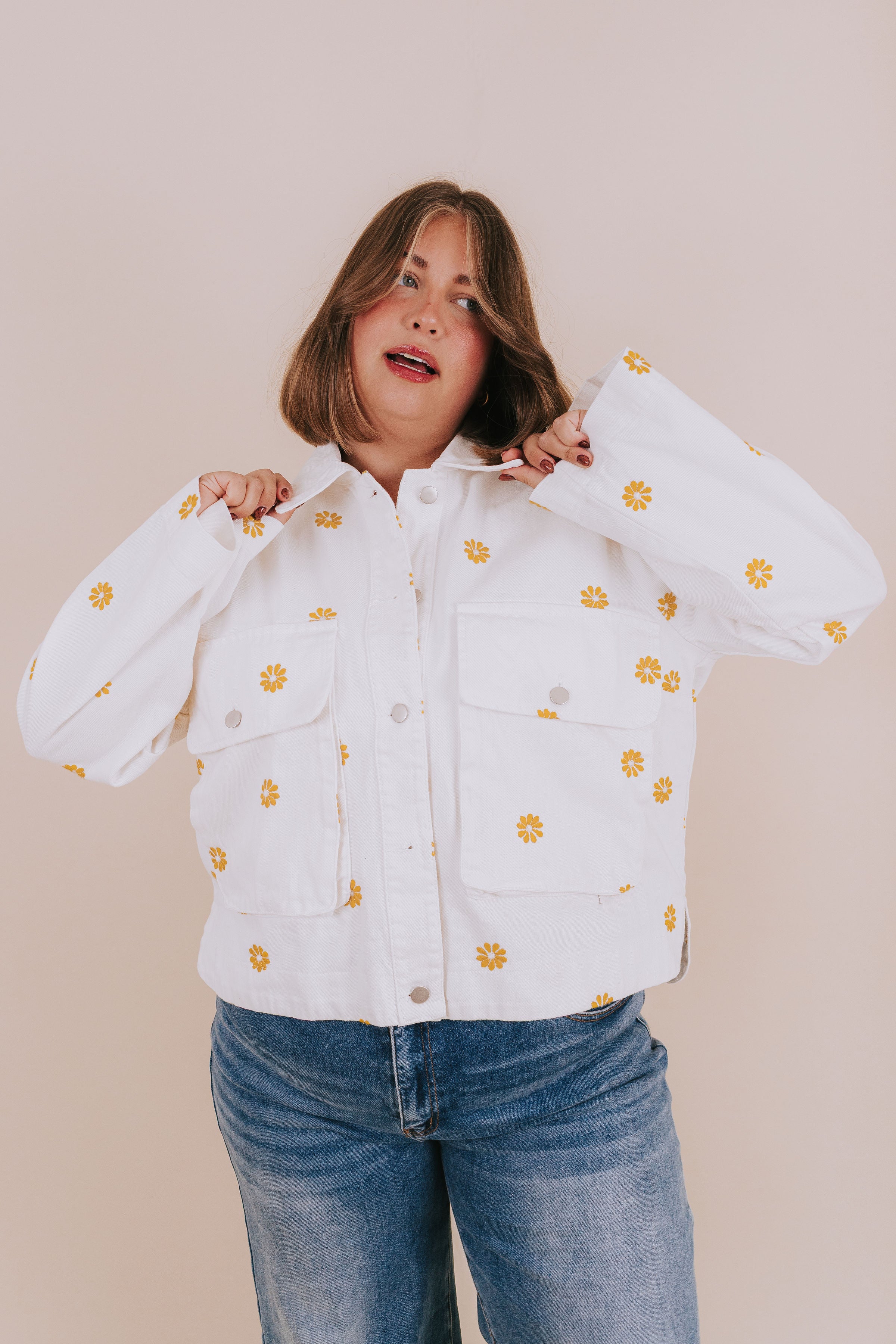 PLUS SIZE - Learn To Fly Denim Jacket
