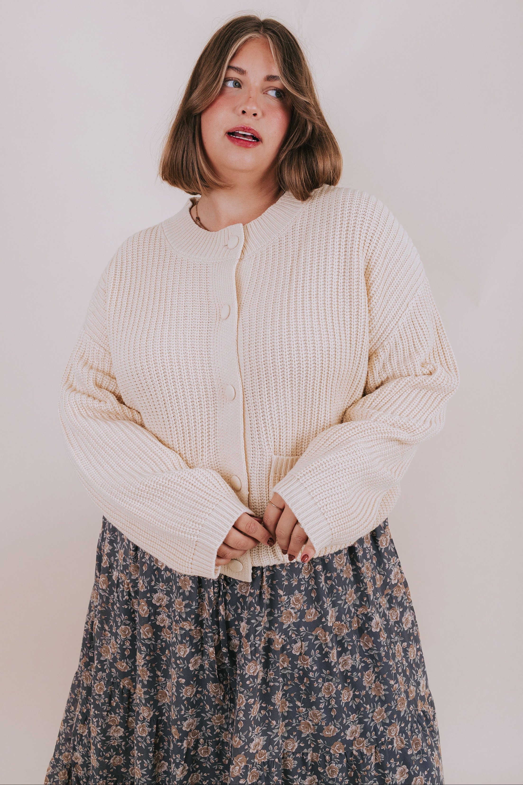 PLUS SIZE - Cappuccino Cloud Sweater