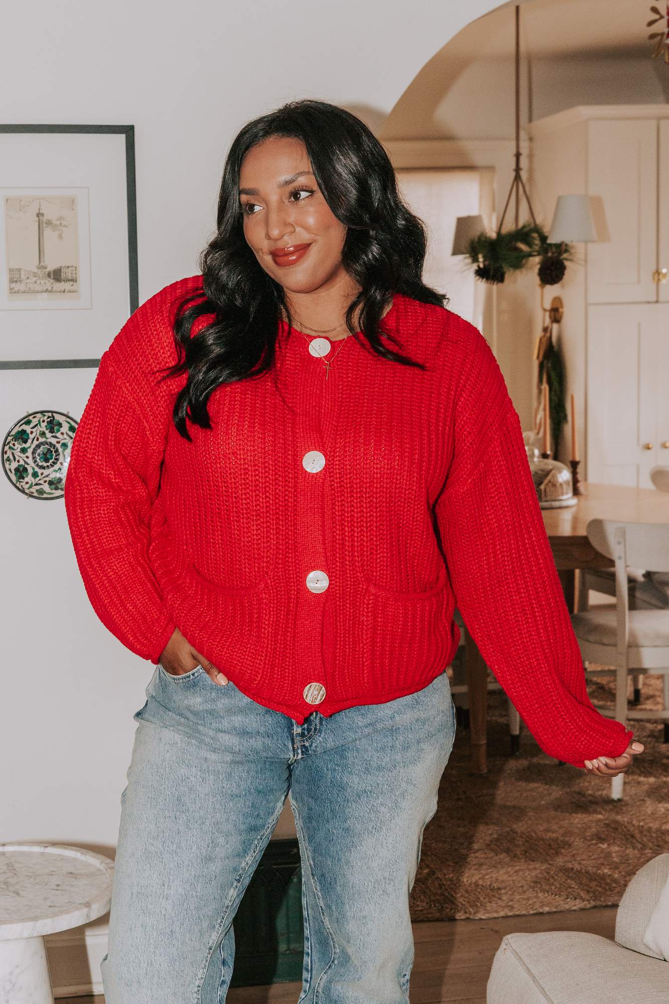 PLUS SIZE - By The Fireside Cardigan