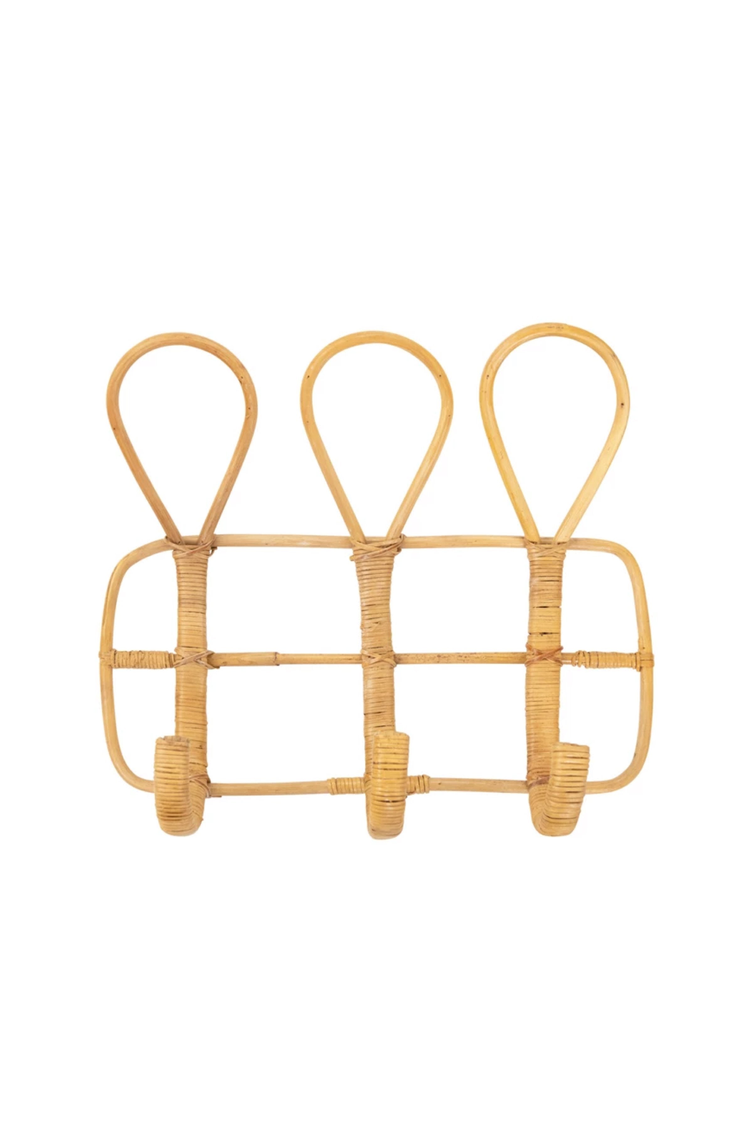 Rattan Wall Hook with 3 Hooks 