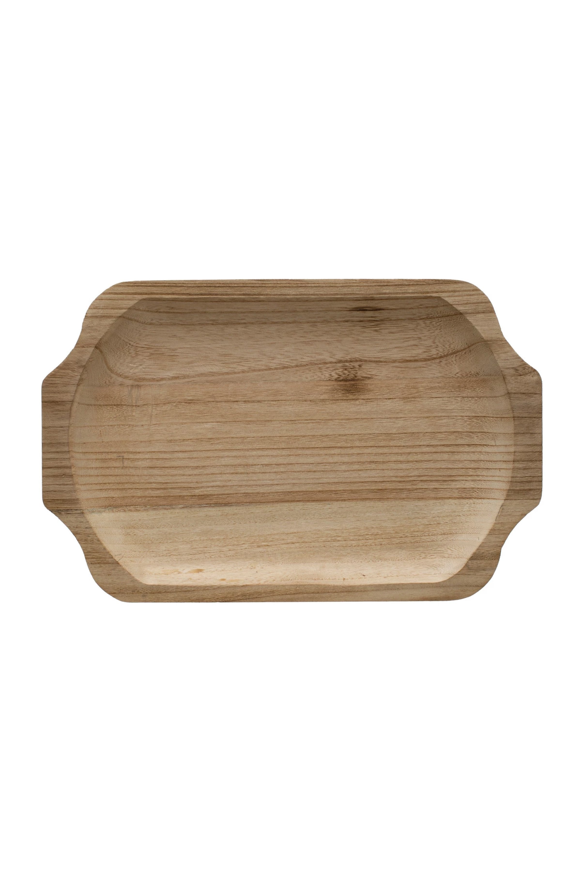 Decorative Paulownia Wood Tray, Natural 