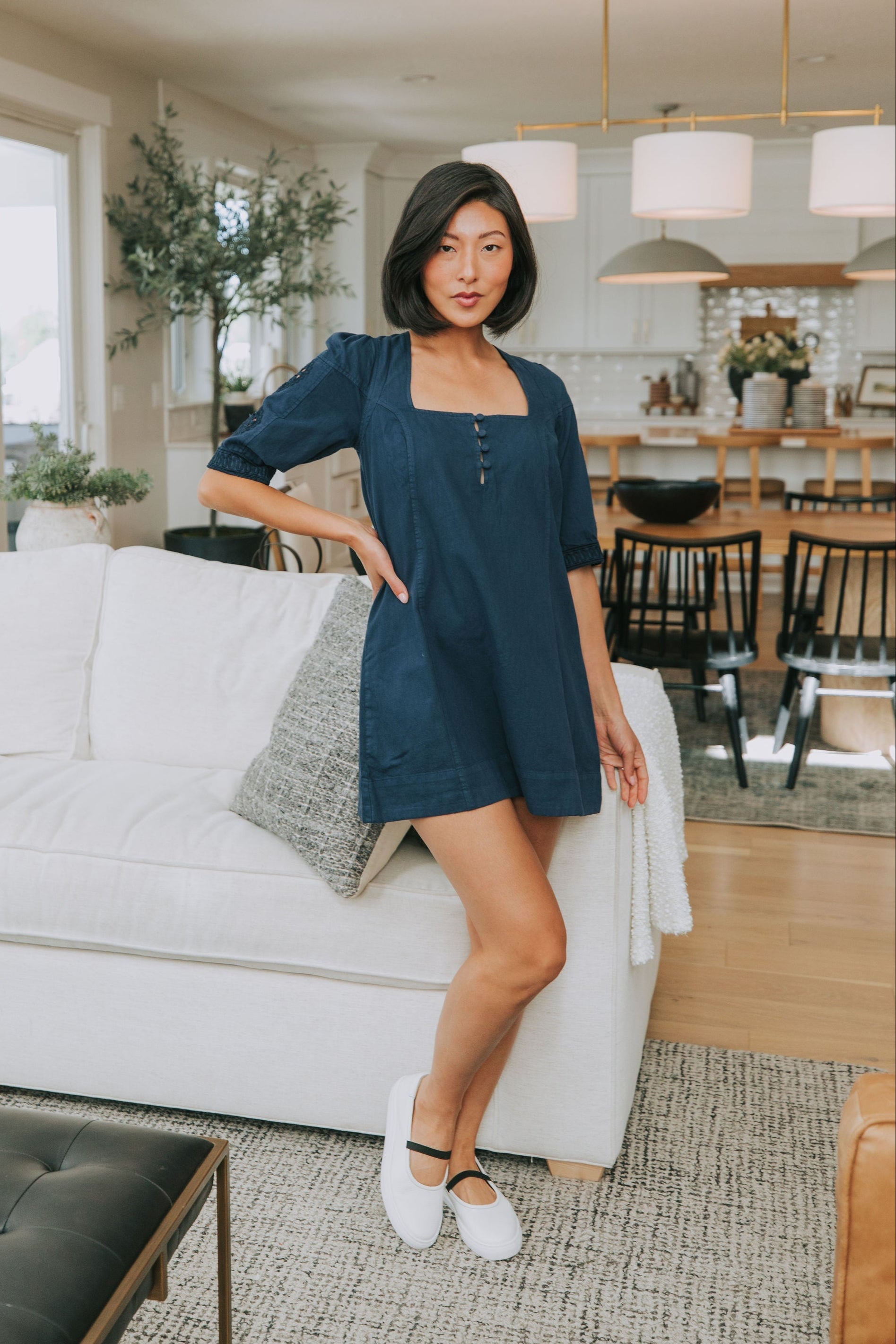 Free People Women's Bali Hazel Hearts Minidress - Blue - Mini Dresses Free People Women's Bali Hazel Hearts Minidress - Blue - Mini Dresses