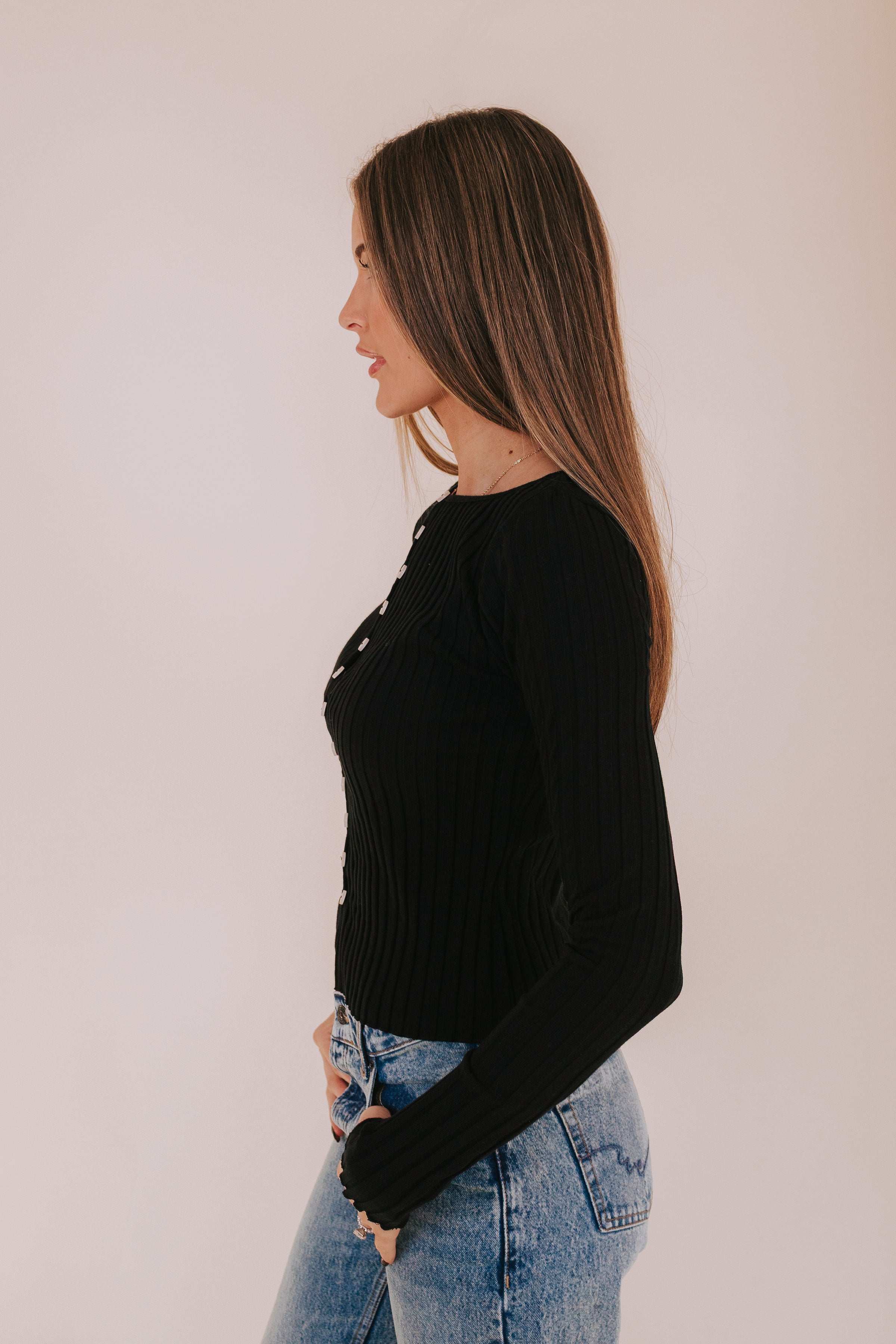 (取寄) フリーピープル レディース ケンジ ロング スリーブ Free People women Kenzie Long Sleeve Black FREE PEOPLE - Tilly Long Sleeve Cardi