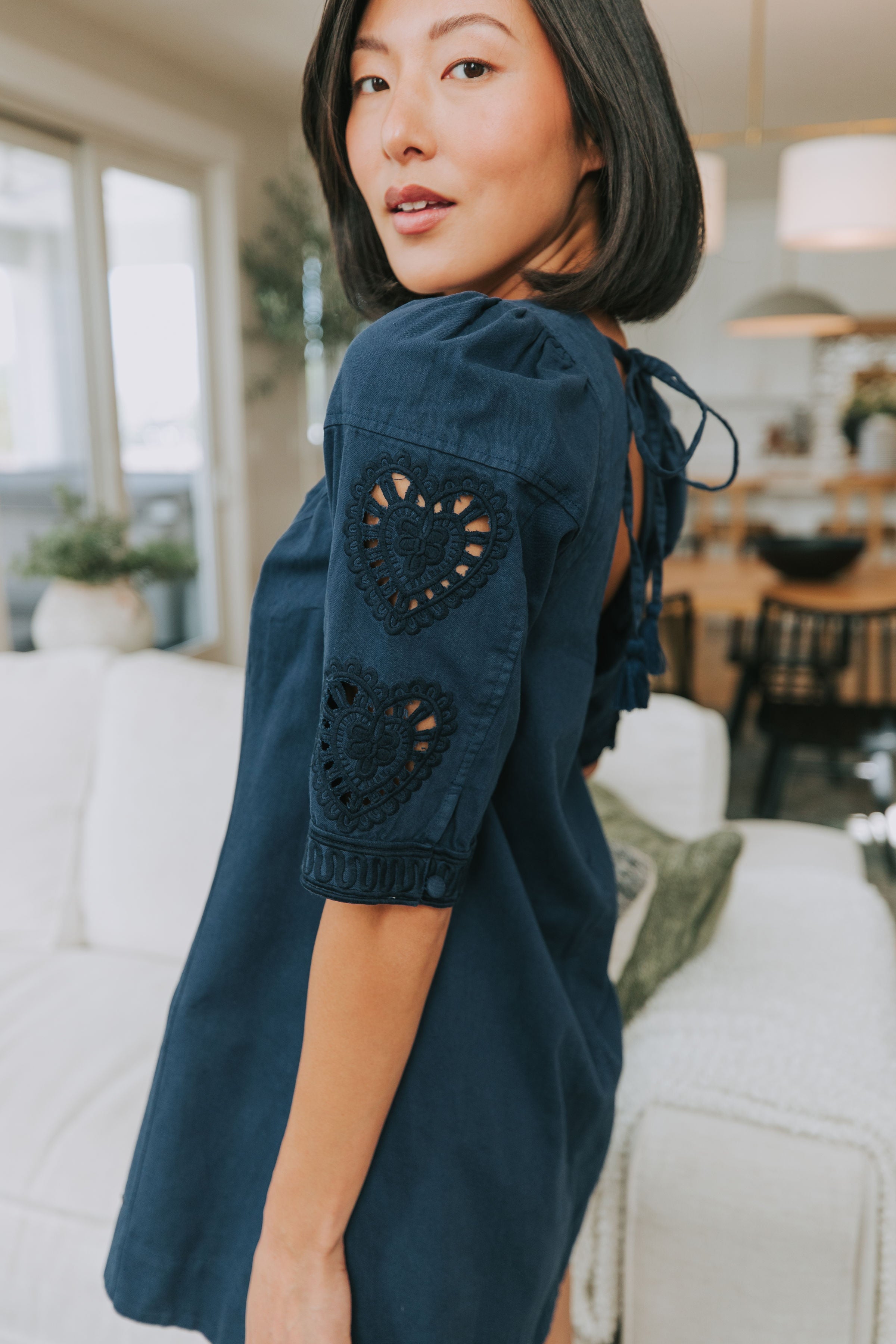 FREE PEOPLE - Bali Hazel Hearts Mini Dress