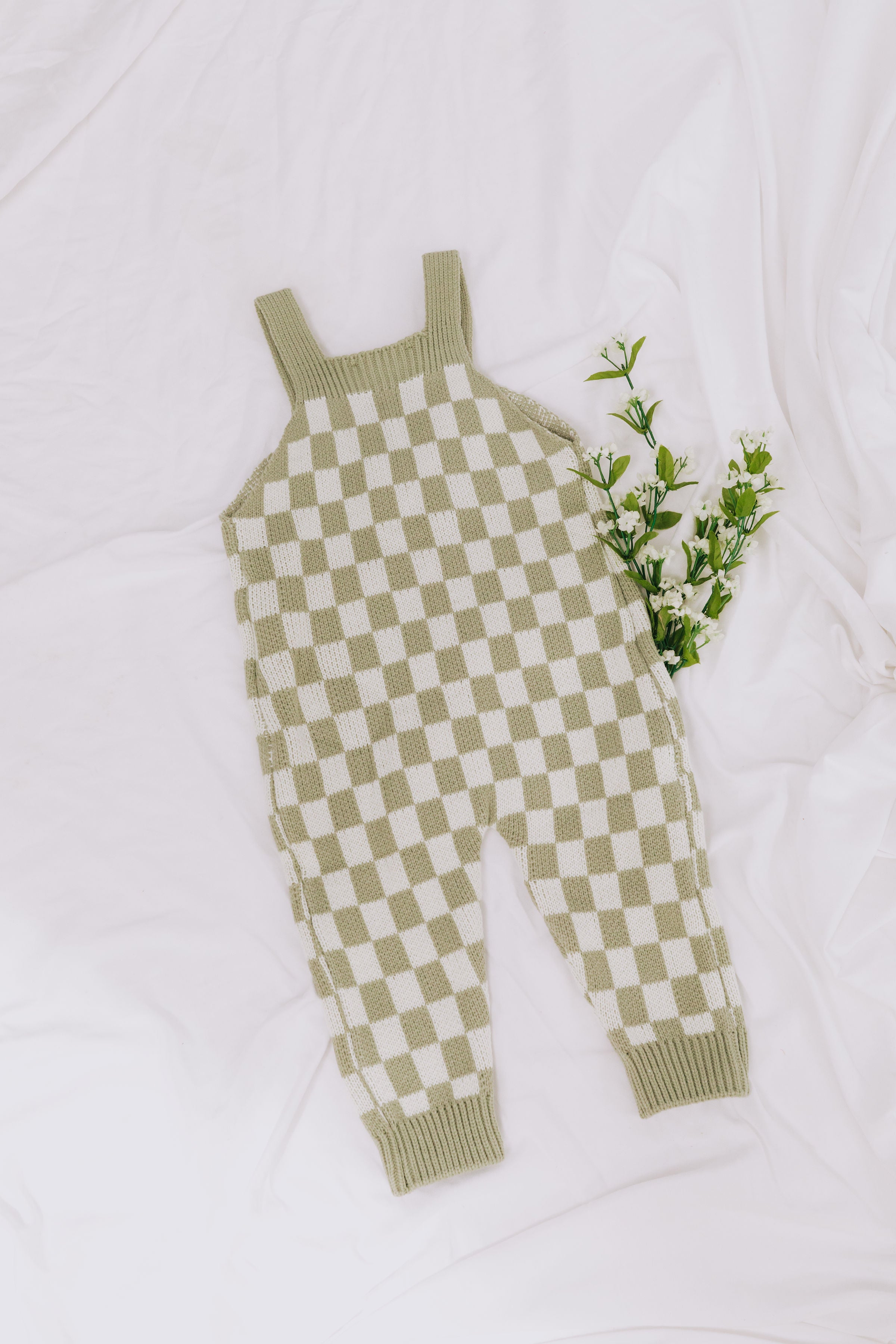 Checkmate Baby Knit Overalls