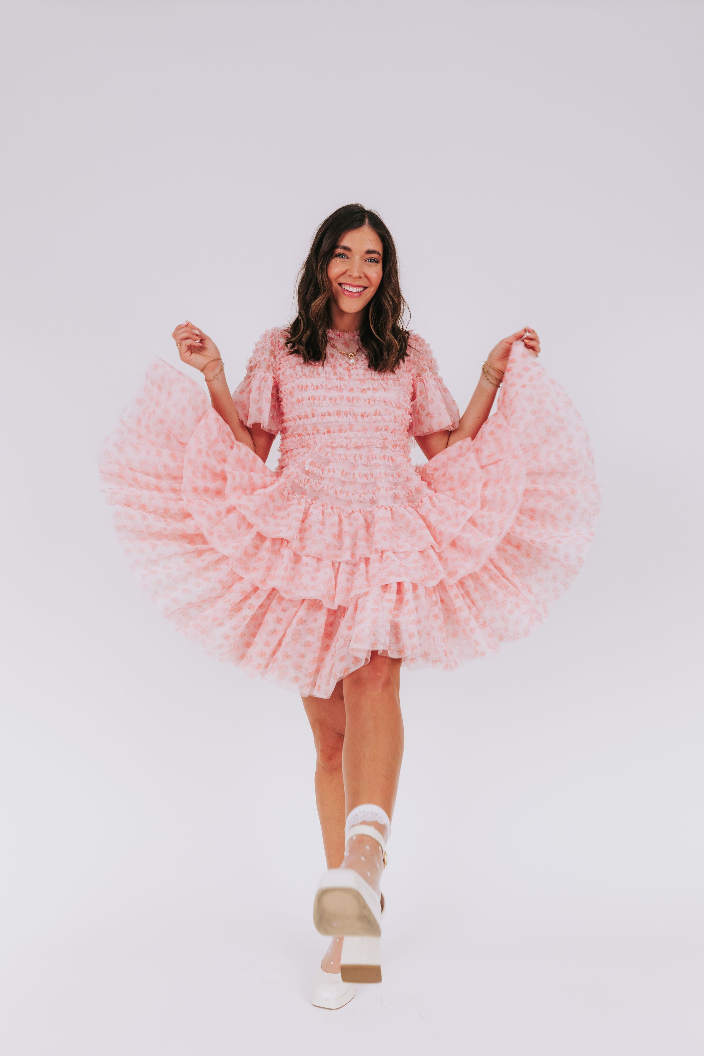 pink ripple floral dress Pink Ripple Paisley Cover-Up Kimono | Playful Charm