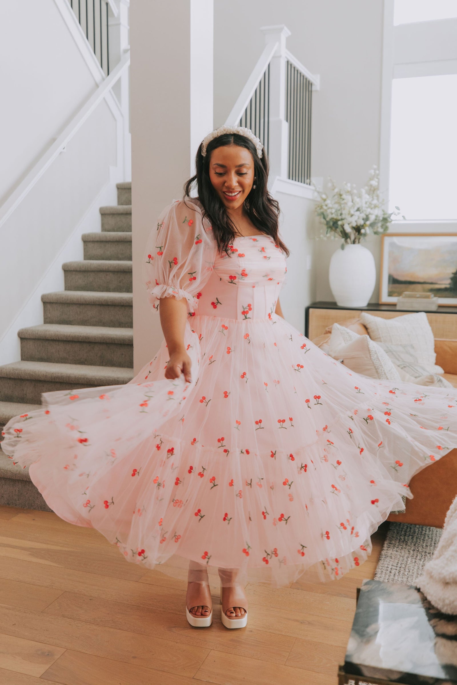 exclusive - Under The Cherry Tree Dress 4 / Pink