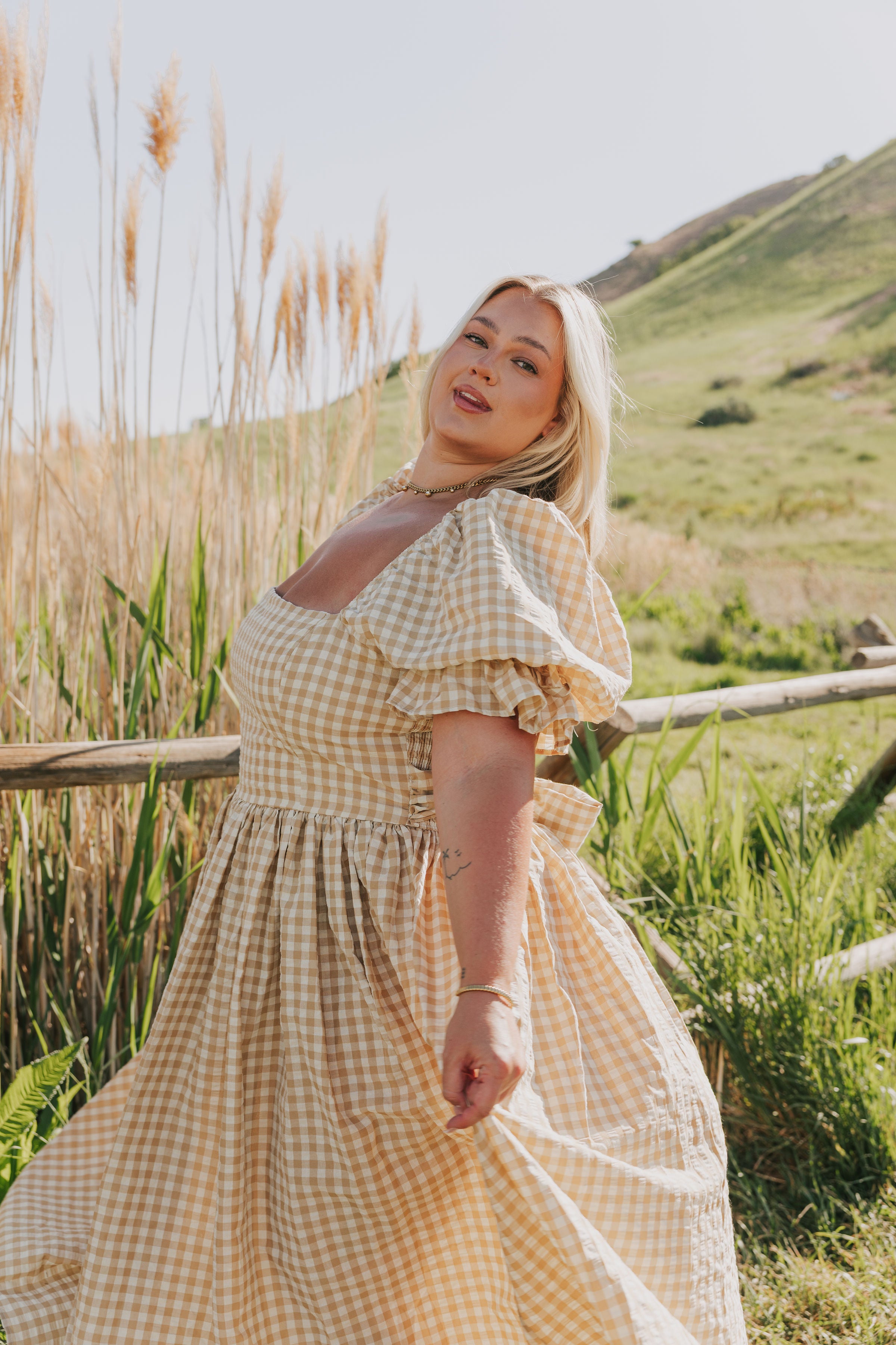 ［FOR HER］French Chic Gingham Dress EXCLUSIVE - French Countryside Dress - 2 Colors!