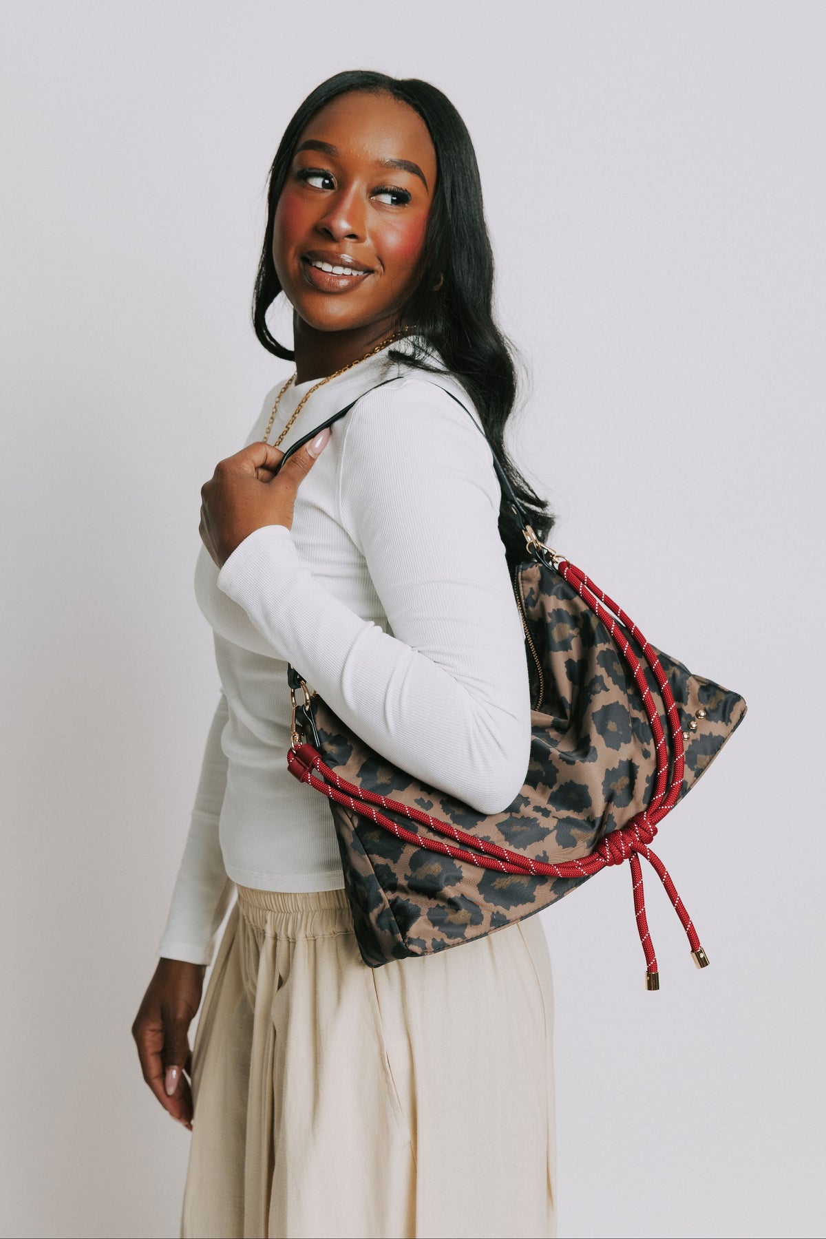 PRETTY SIMPLE - Nikki Nylon Slouchy Shoulder Bag