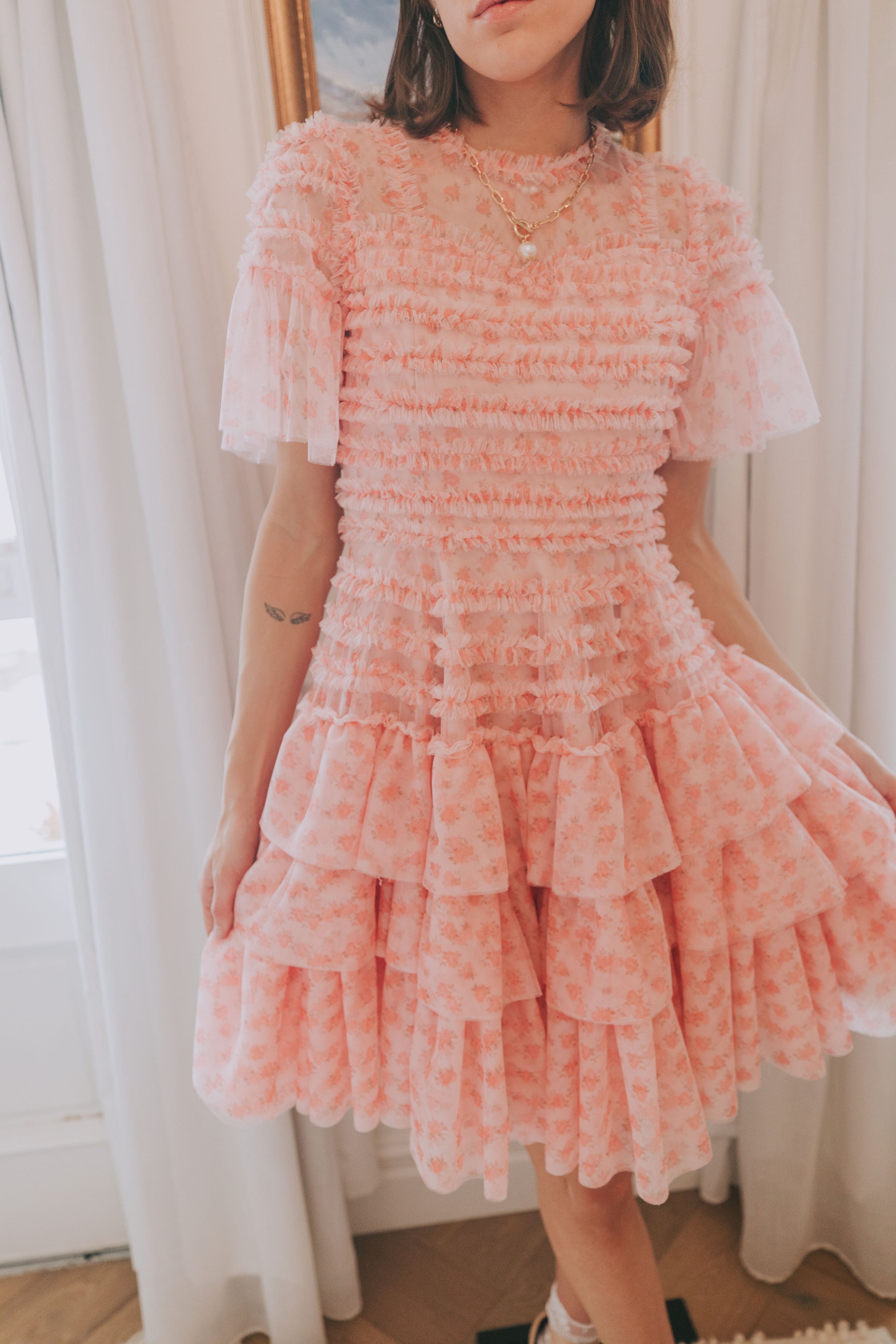 exclusive - Cherry Blossom Ripple Dress 2XL / Pink exclusive - Cherry Blossom Ripple Dress 2XL / Pink