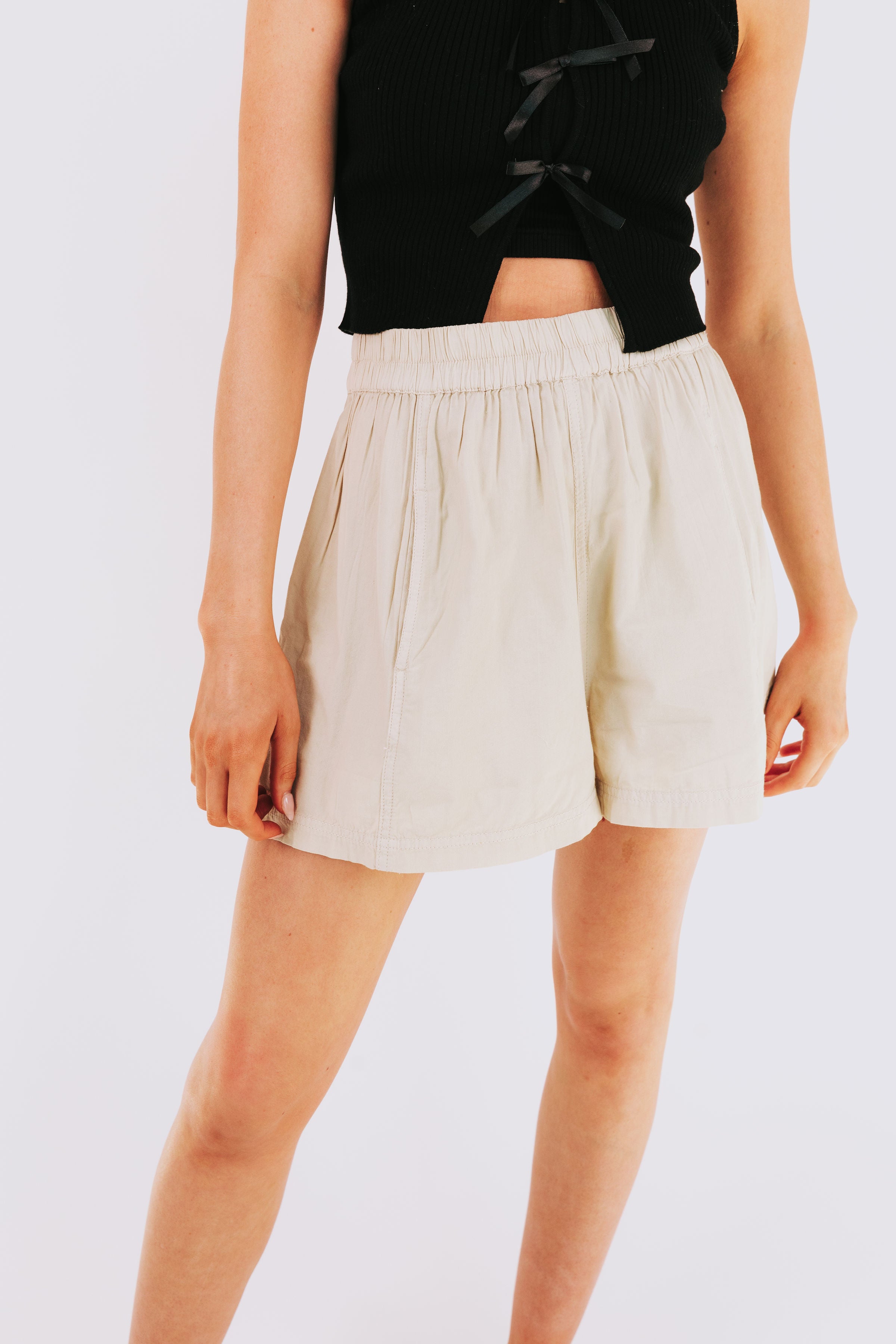 FREE PEOPLE - Get Free Poplin Pull On Shorts