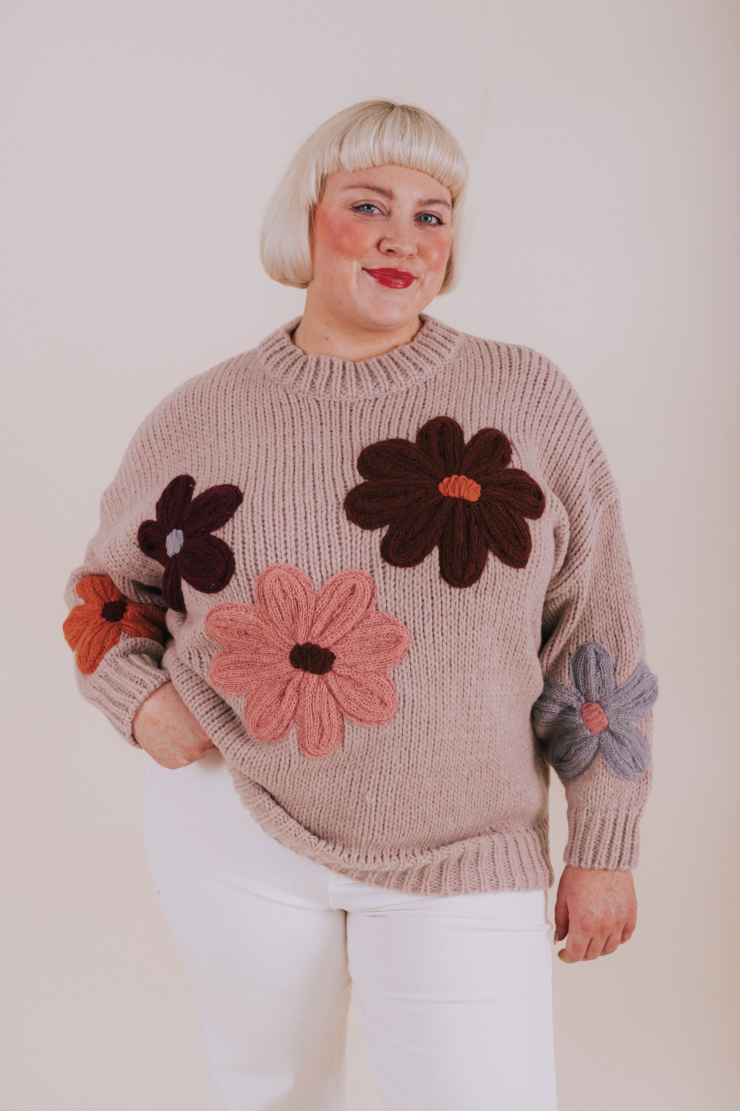 PLUS SIZE - Flower Shop Sweater