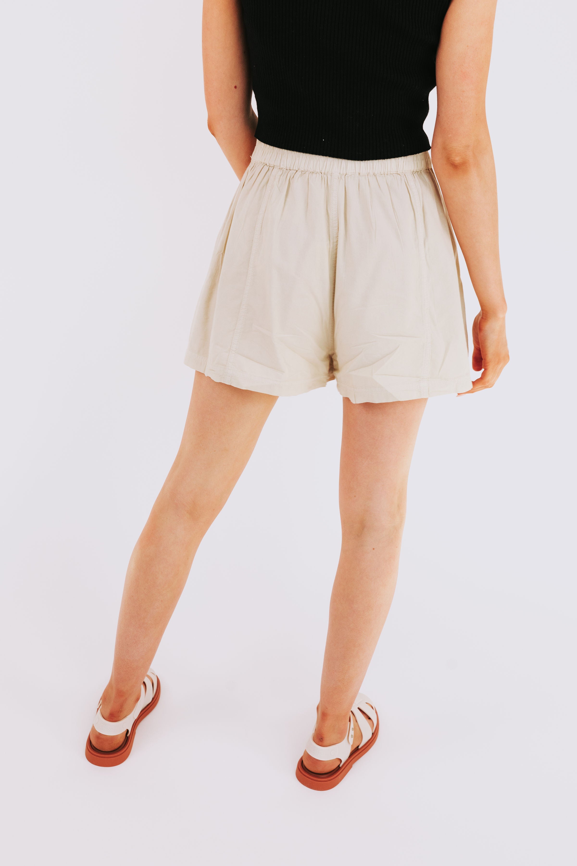 FREE PEOPLE - Get Free Poplin Pull On Shorts