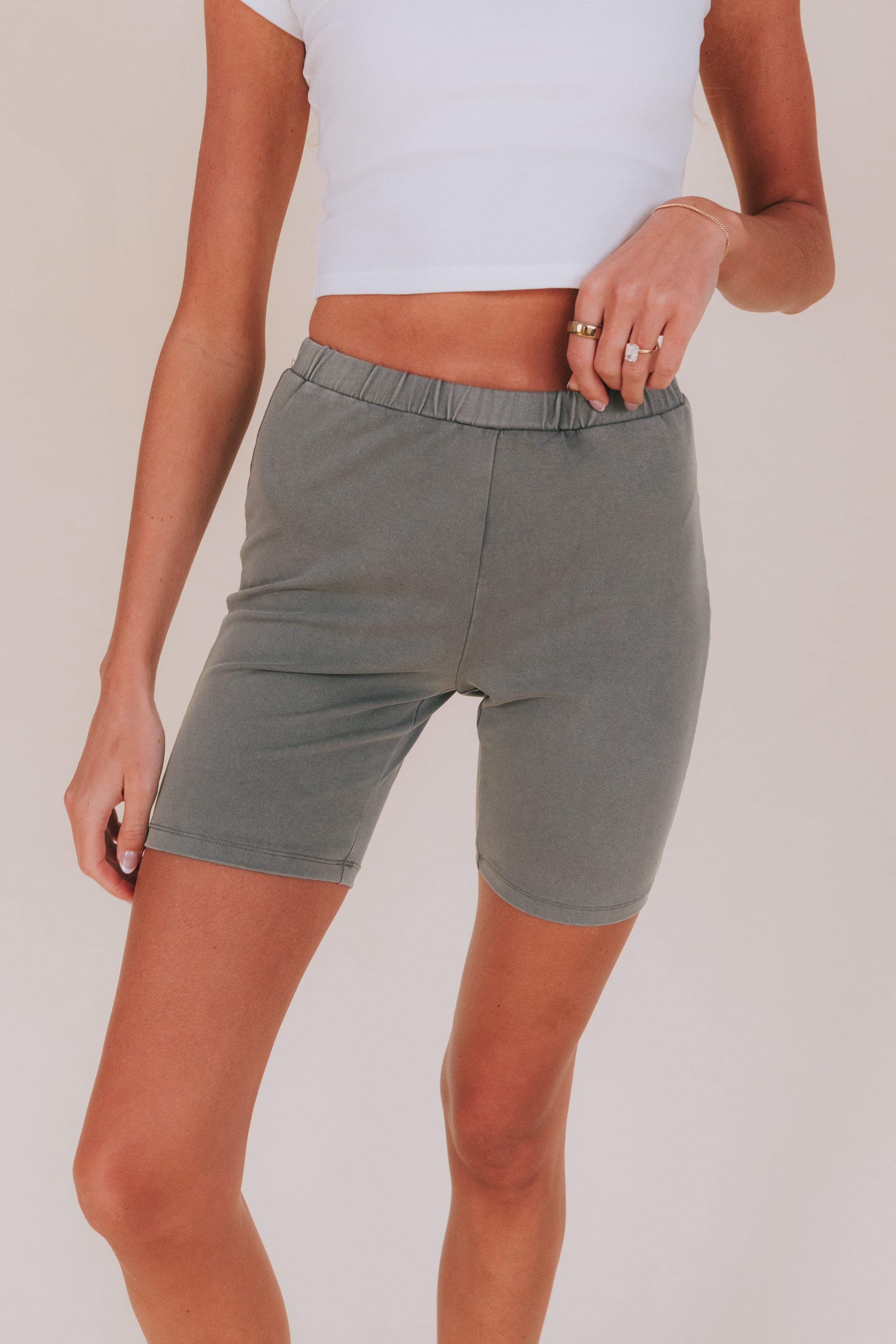 AMOMENTO☆23SS COLOR BLOCKED BIKER SHORTS Smoke And Mirrors Biker Shorts