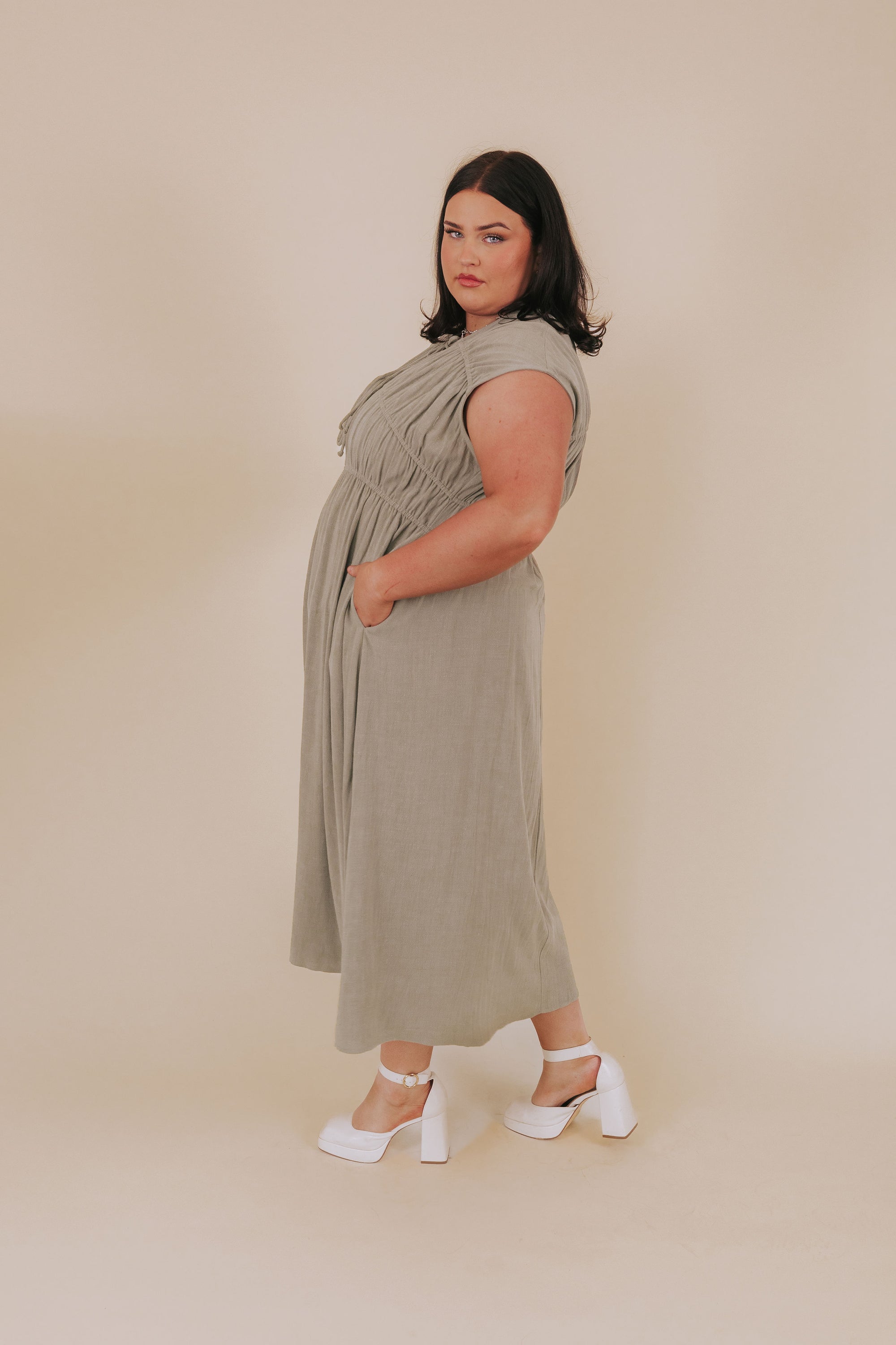 Jade By Jane Full Size Checkered Sleeveless Dress Plus Size main image 0