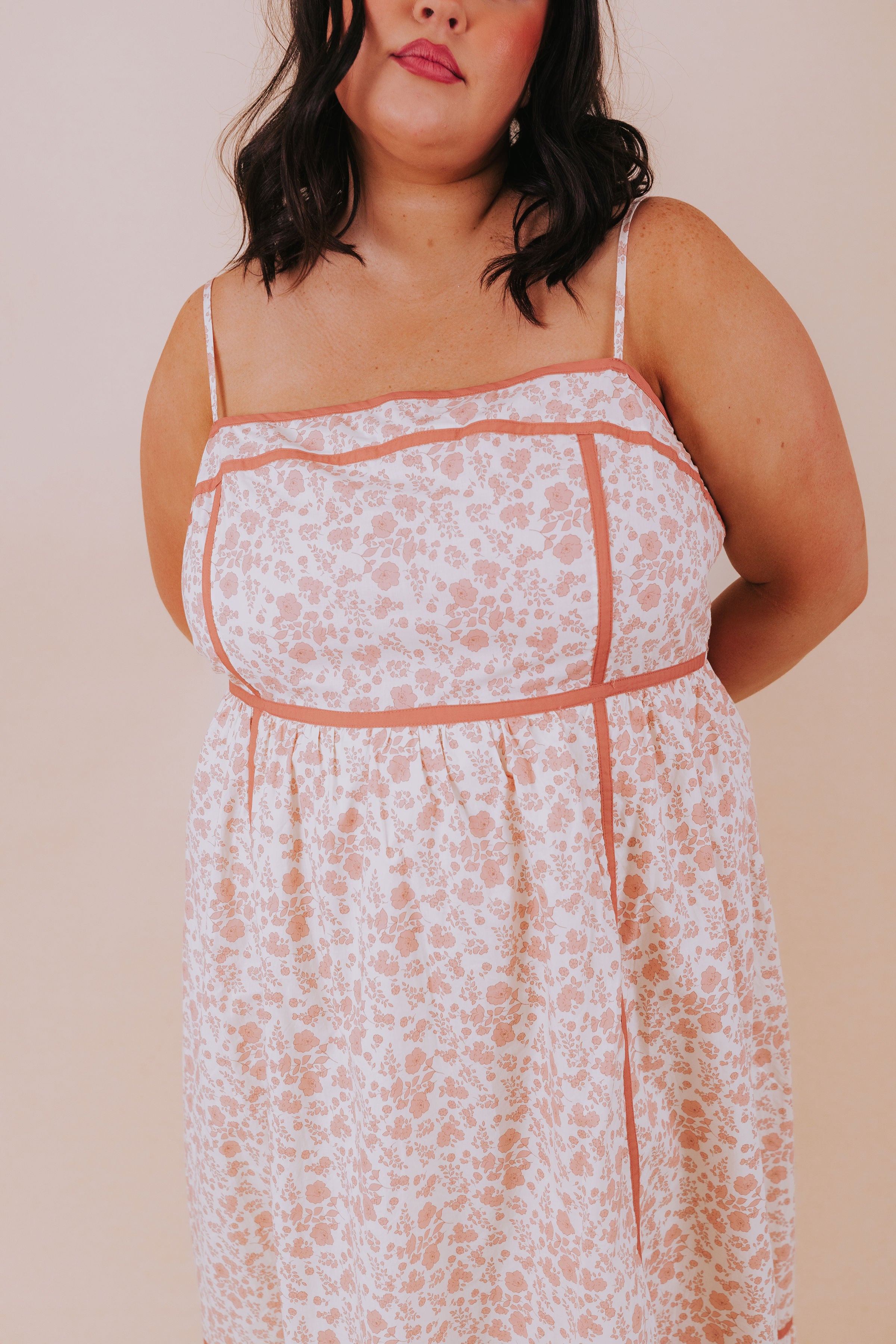 PLUS SIZE - Peach Party Dress 1X / Dusty Peach PLUS SIZE - Peach Party Dress 1X / Dusty Peach