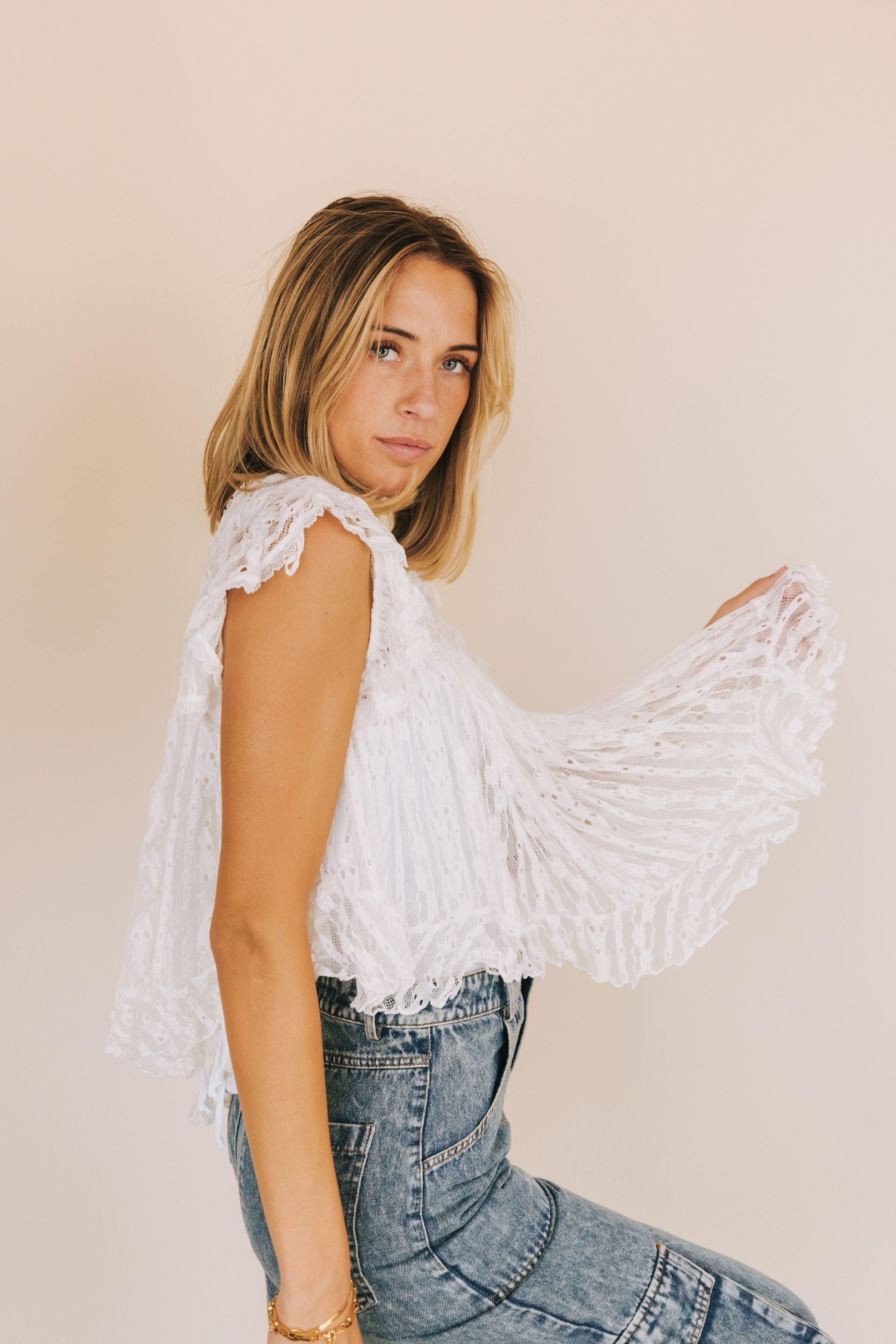 FREE PEOPLE - Lucea Lace Top