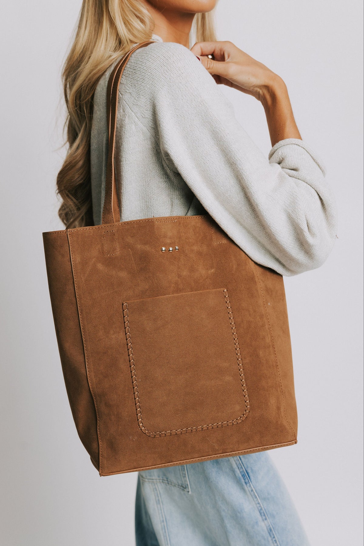 PRETTY SIMPLE - Dawn Suede Carryall Tote