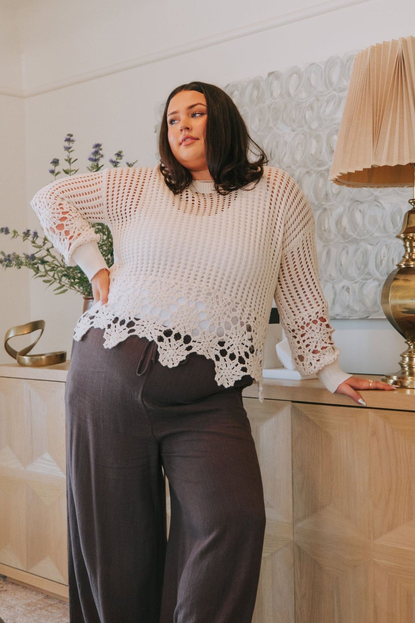 PLUS SIZE - Happy To Be Here Top