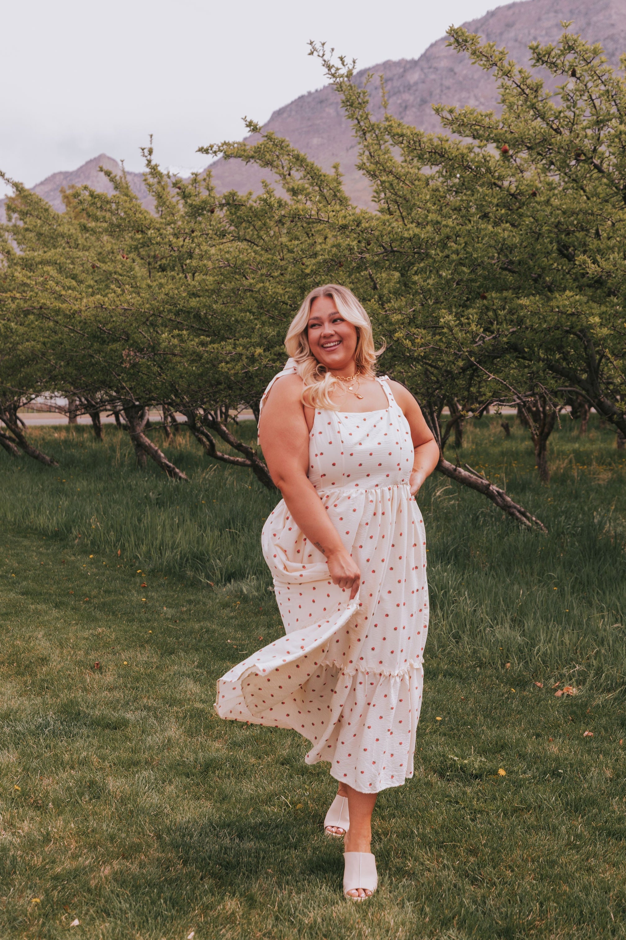 PLUS SIZE - Strawberry Kisses Dress