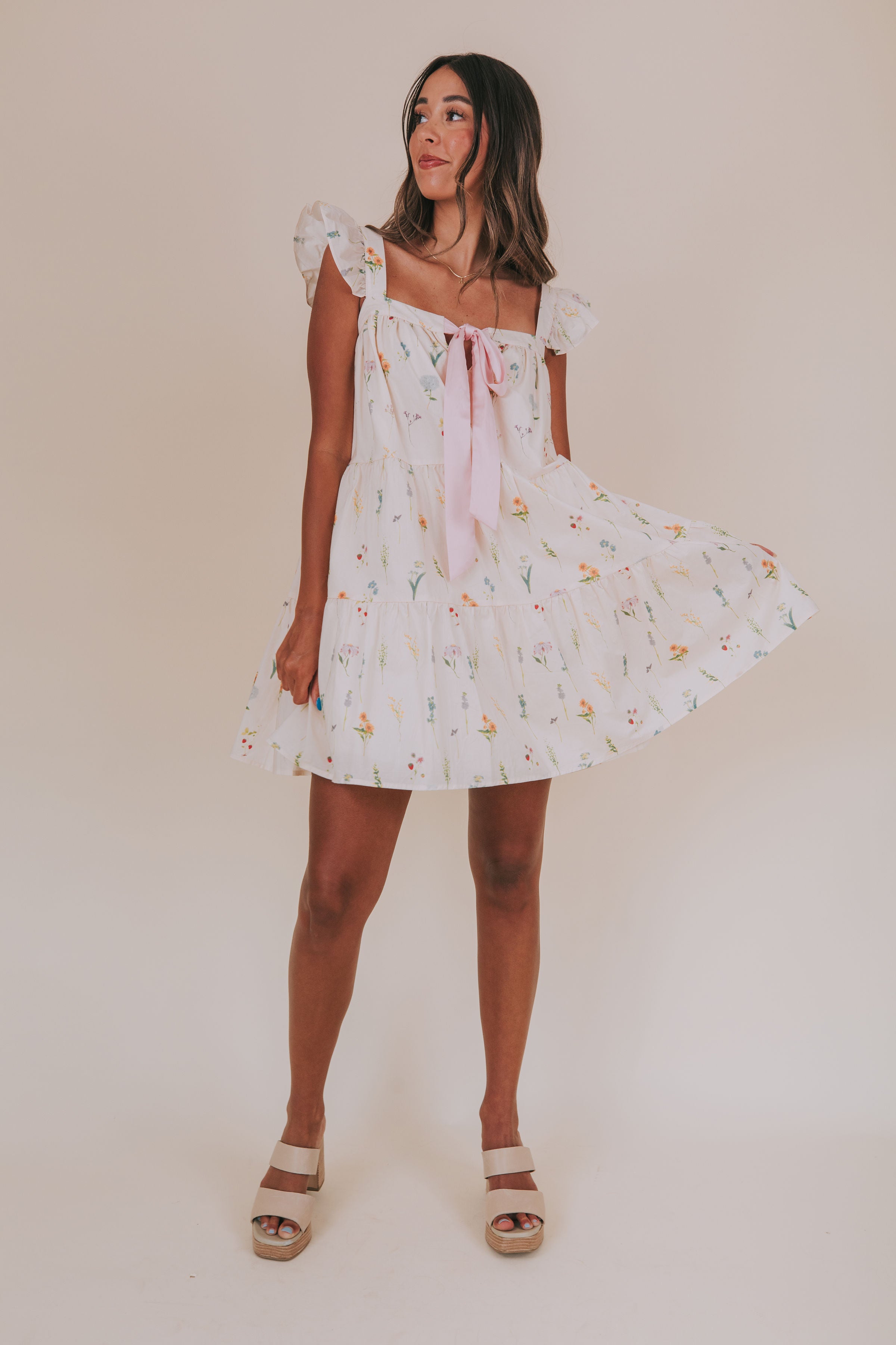 Flower Fields Dress L / Cream Flower Fields Dress L / Cream