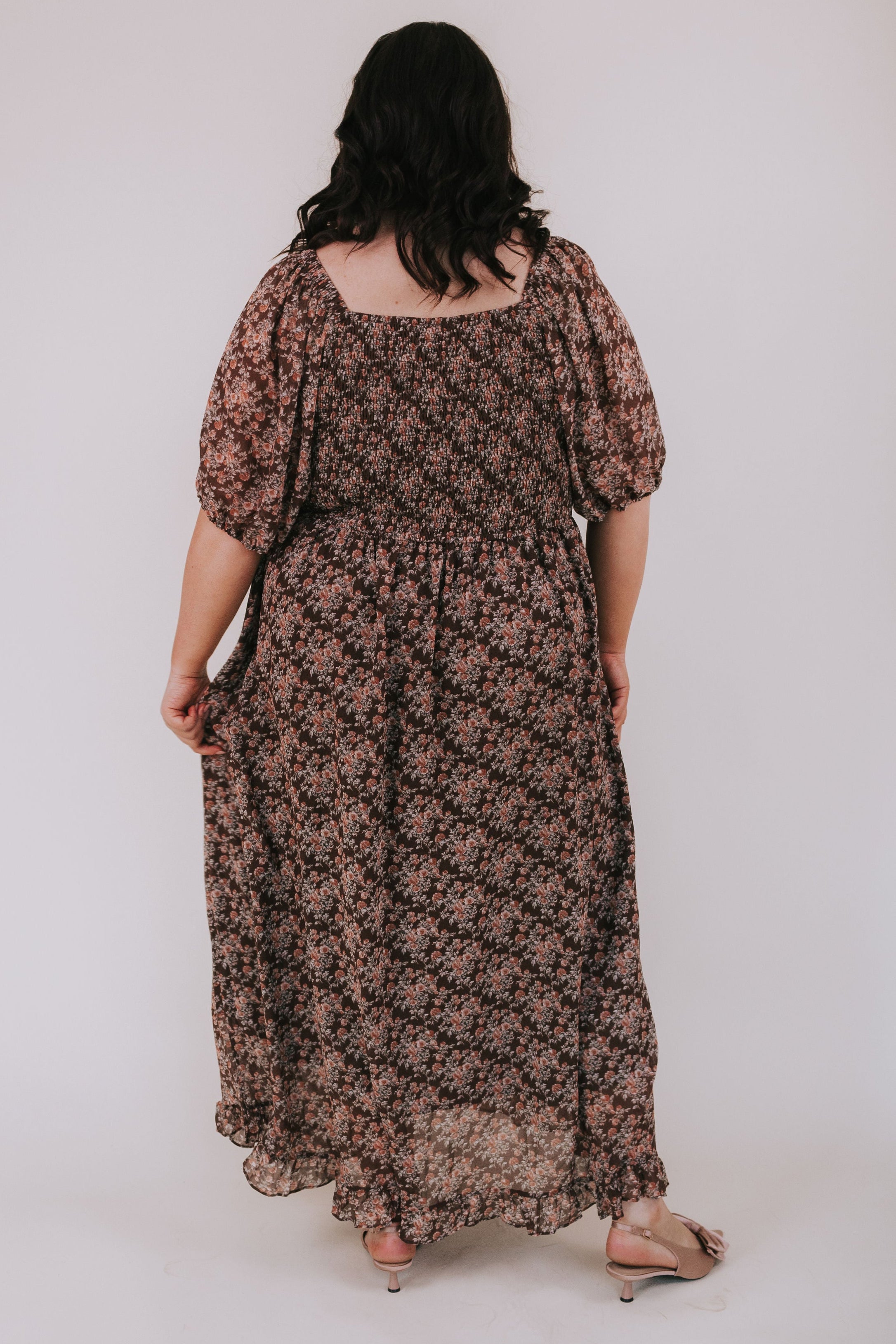 PLUS SIZE - Beauty And Grace Dress 2X / Dark Brown PLUS SIZE - Beauty And Grace Dress 2X / Dark Brown