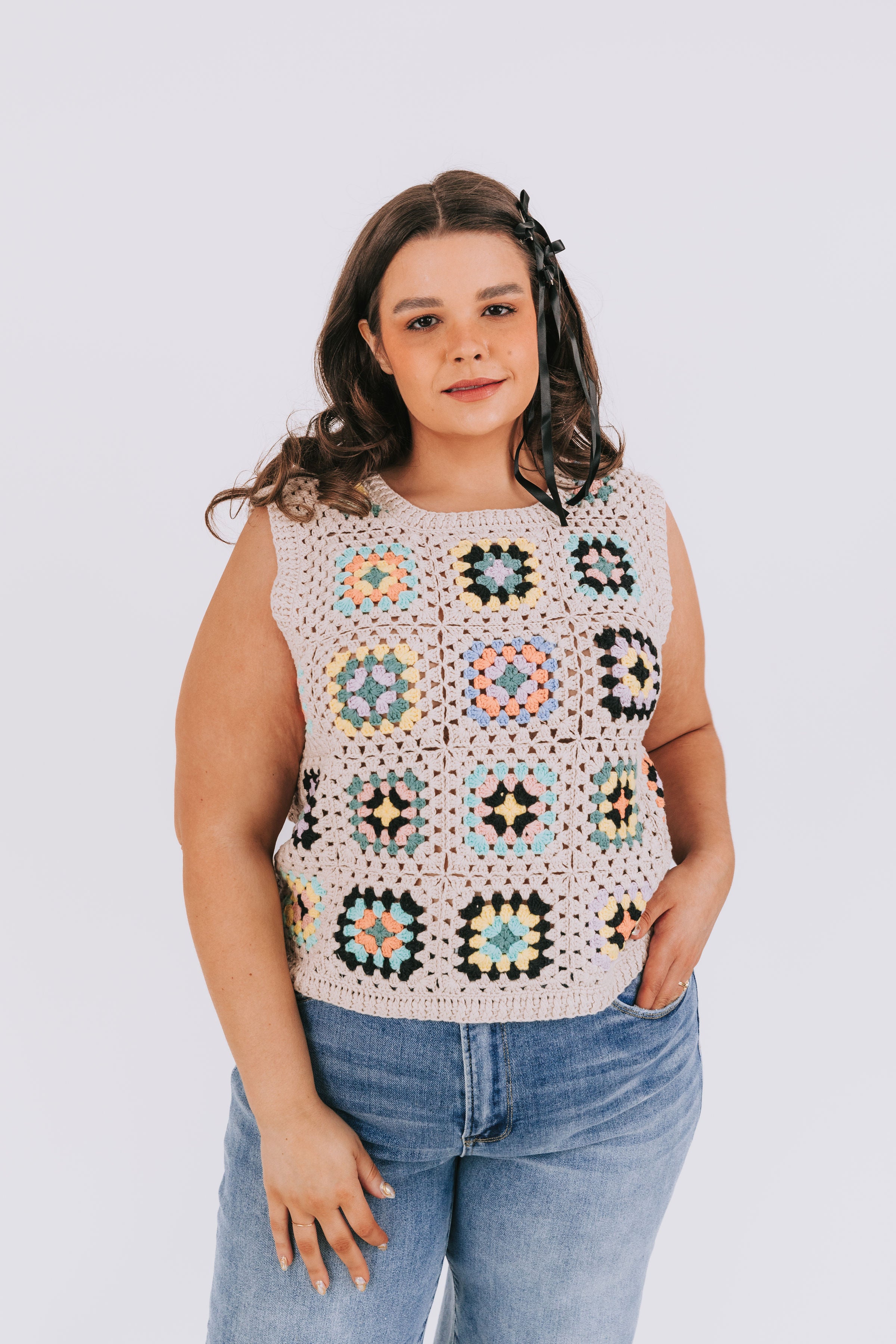 PLUS SIZE - Kaleidoscope-Knit Top