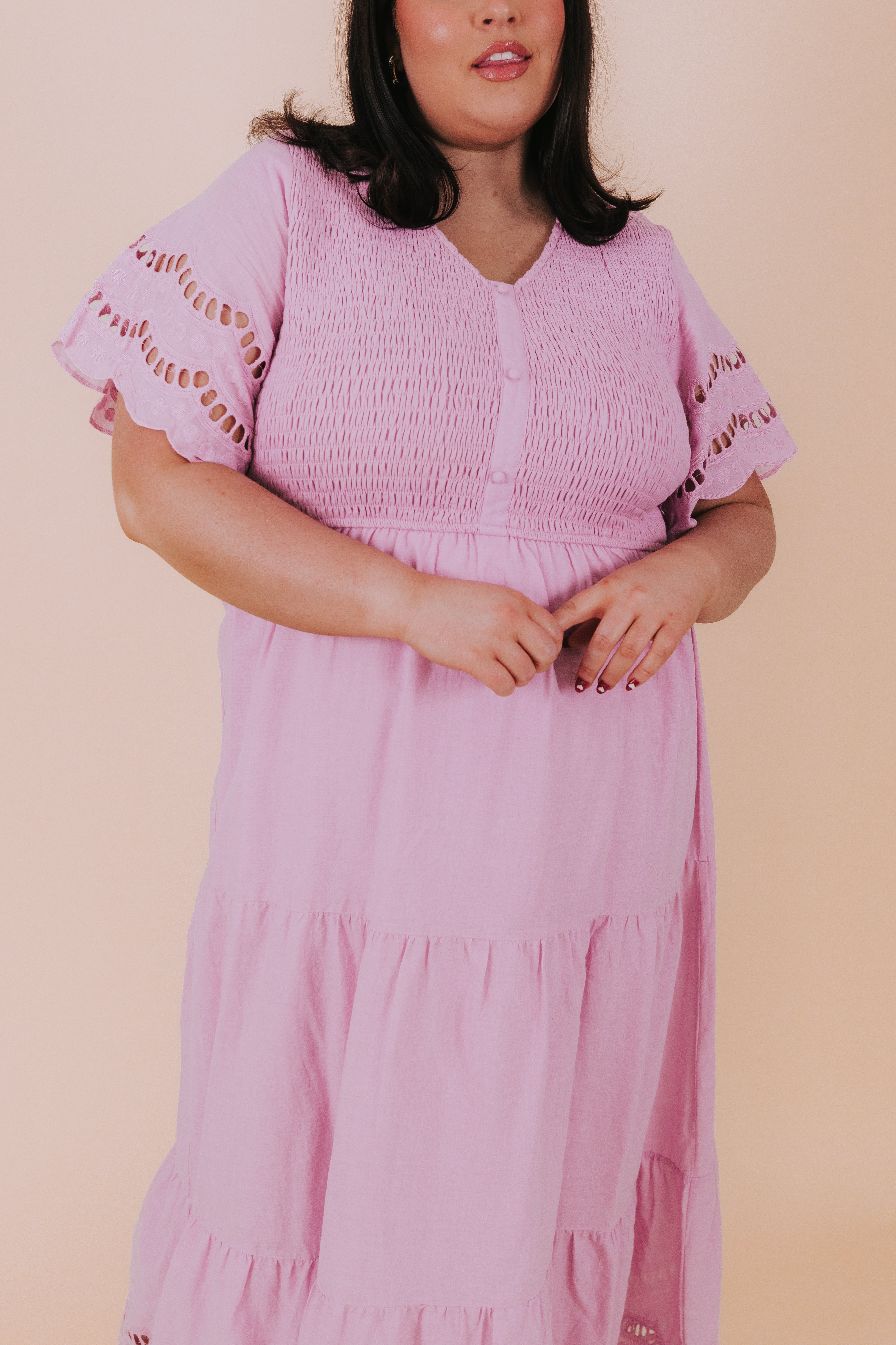 ワンピース and mary Bebe ribbon knit dress ANDMARY】Bebe ribbon dress