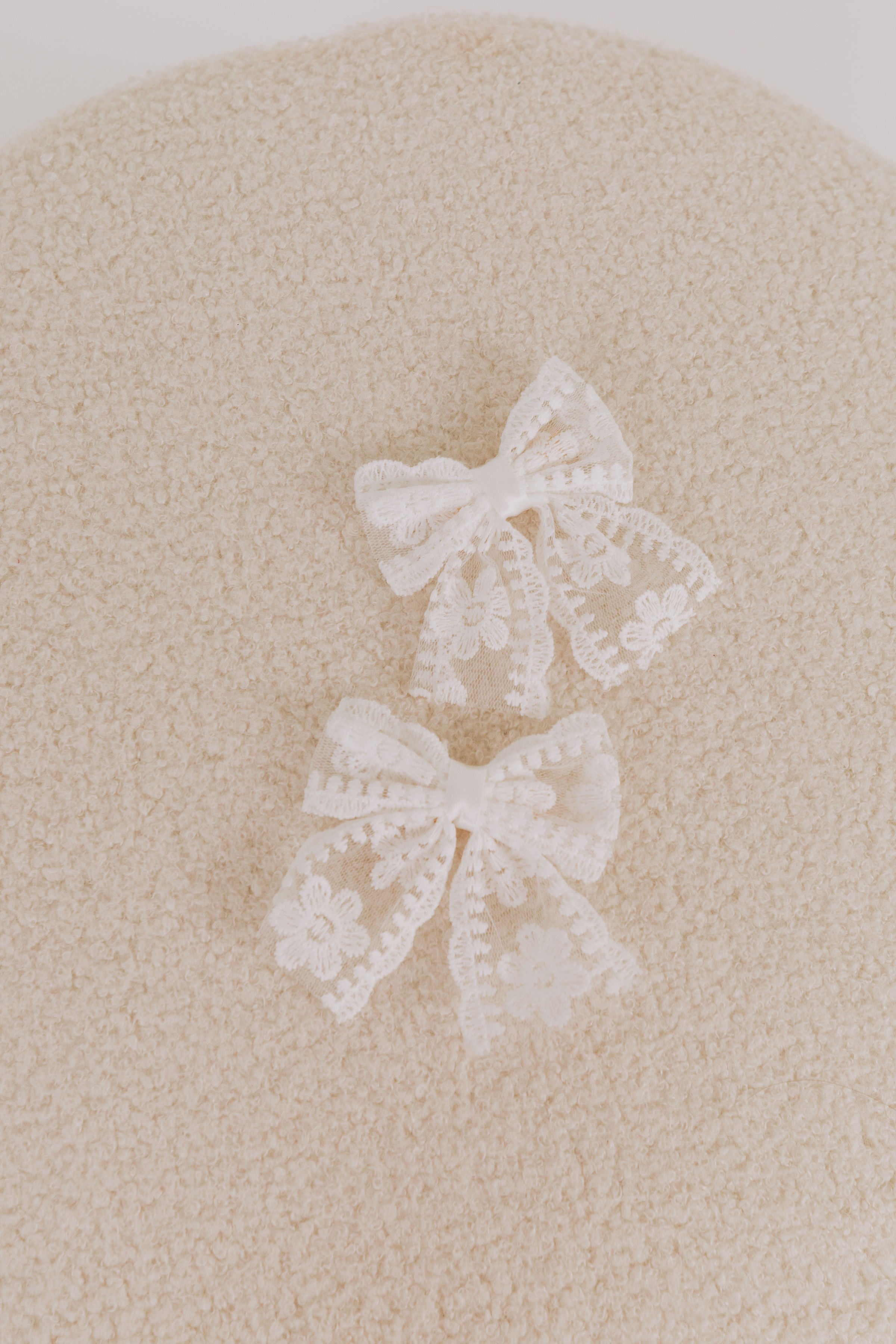 Snowflake Sweetheart Baby Bow Clips