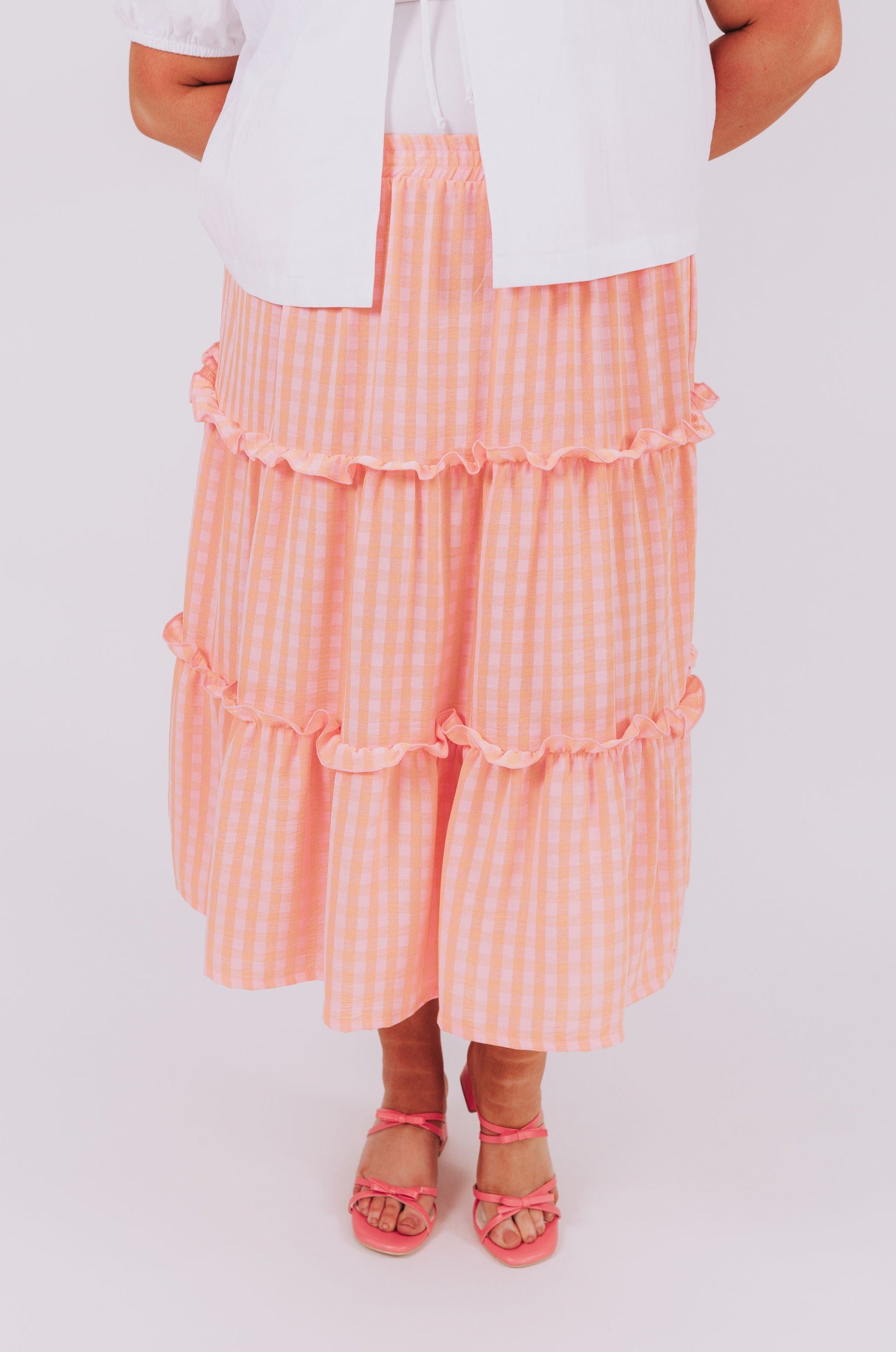 PLUS SIZE - Terracotta Twist Skirt