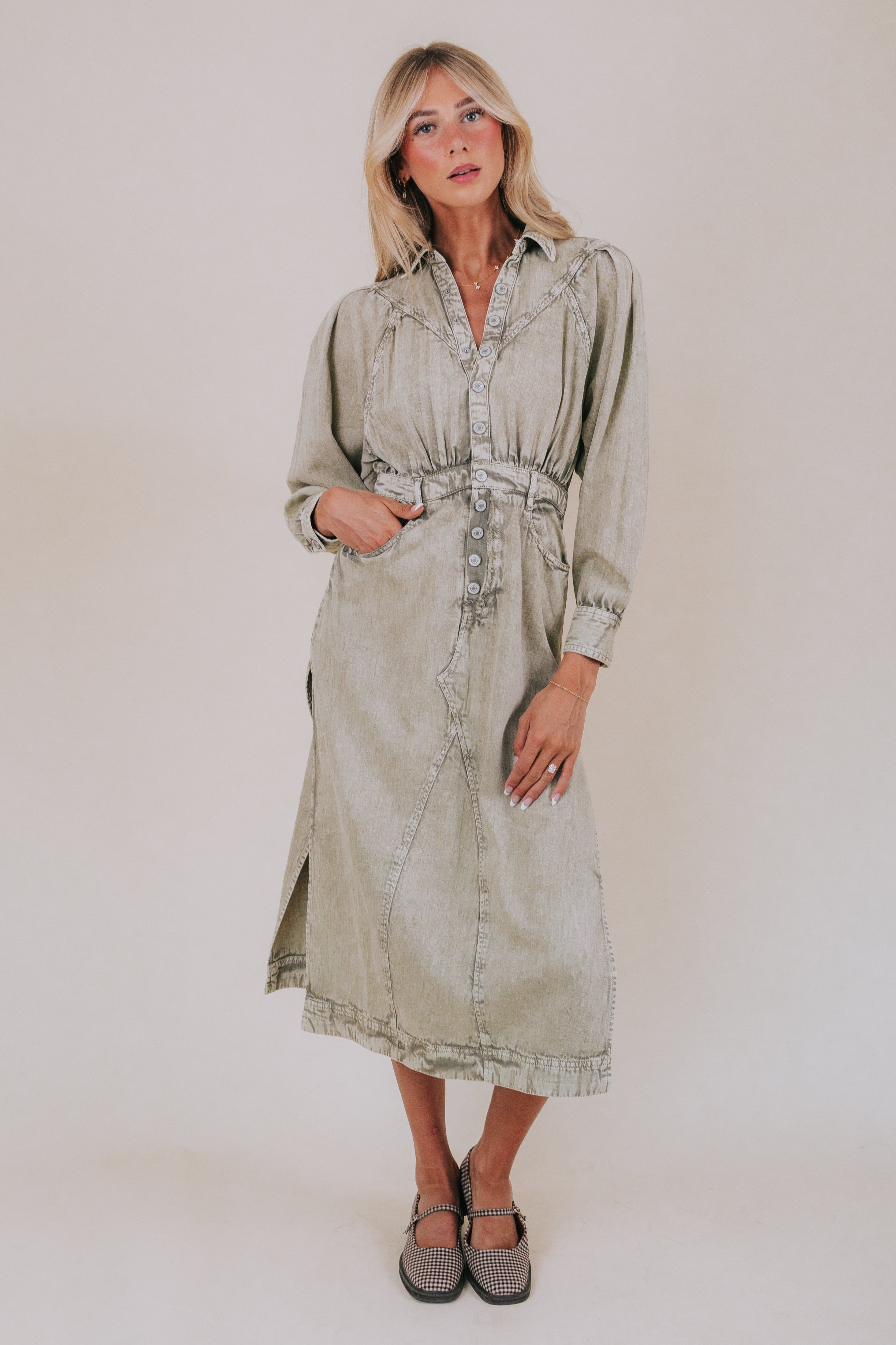 FREE PEOPLE - Mad Love Denim Midi
