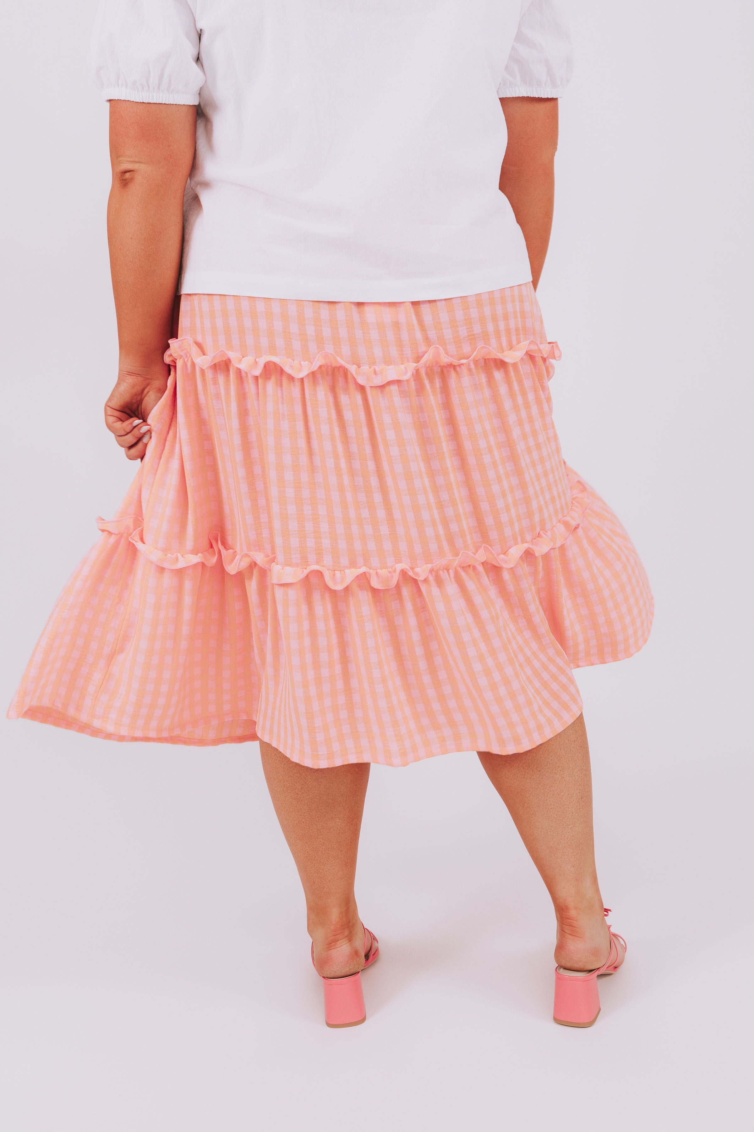 PLUS SIZE - Terracotta Twist Skirt