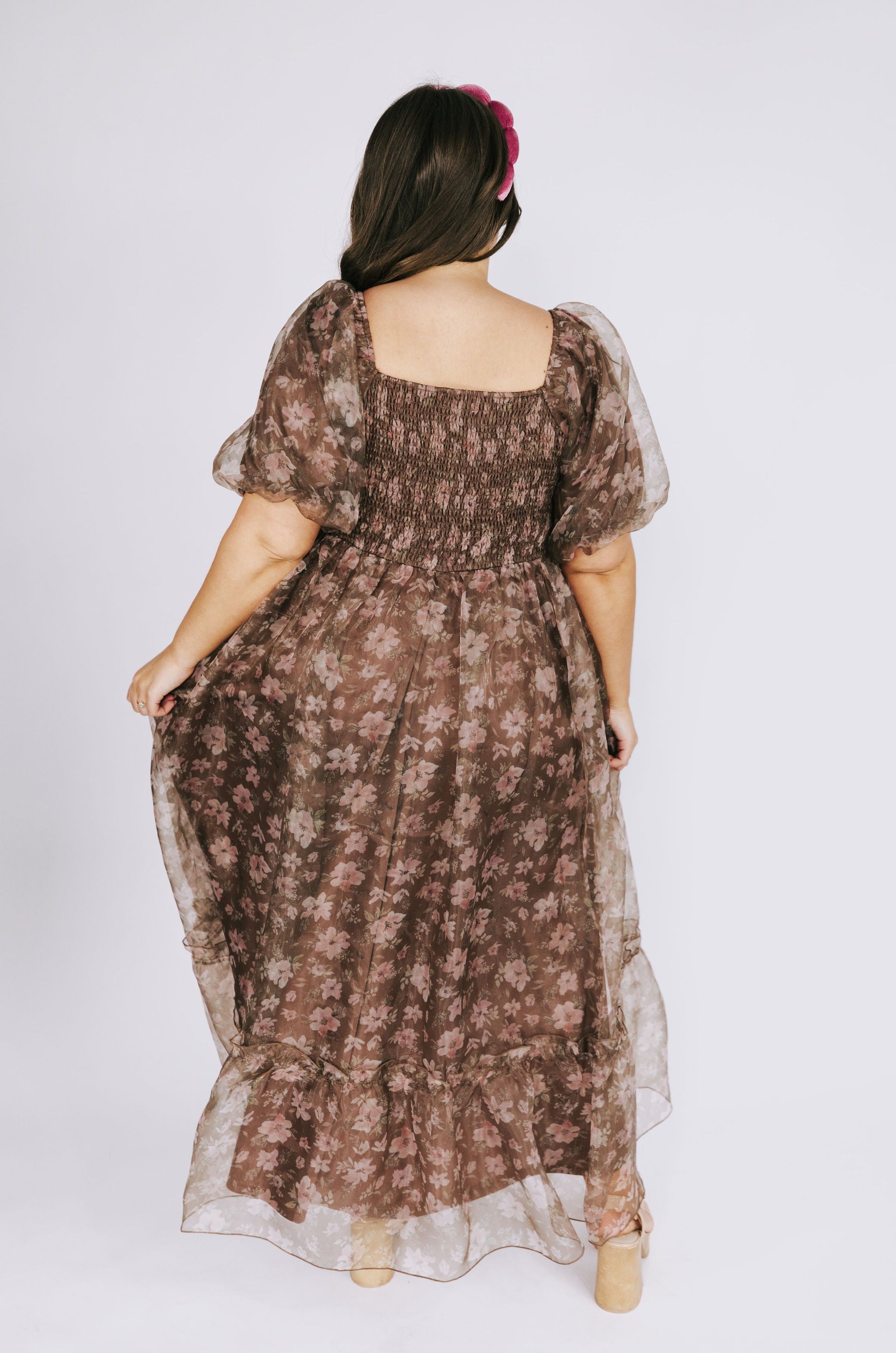 EXCLUSIVE - Mocha Meadow Dress