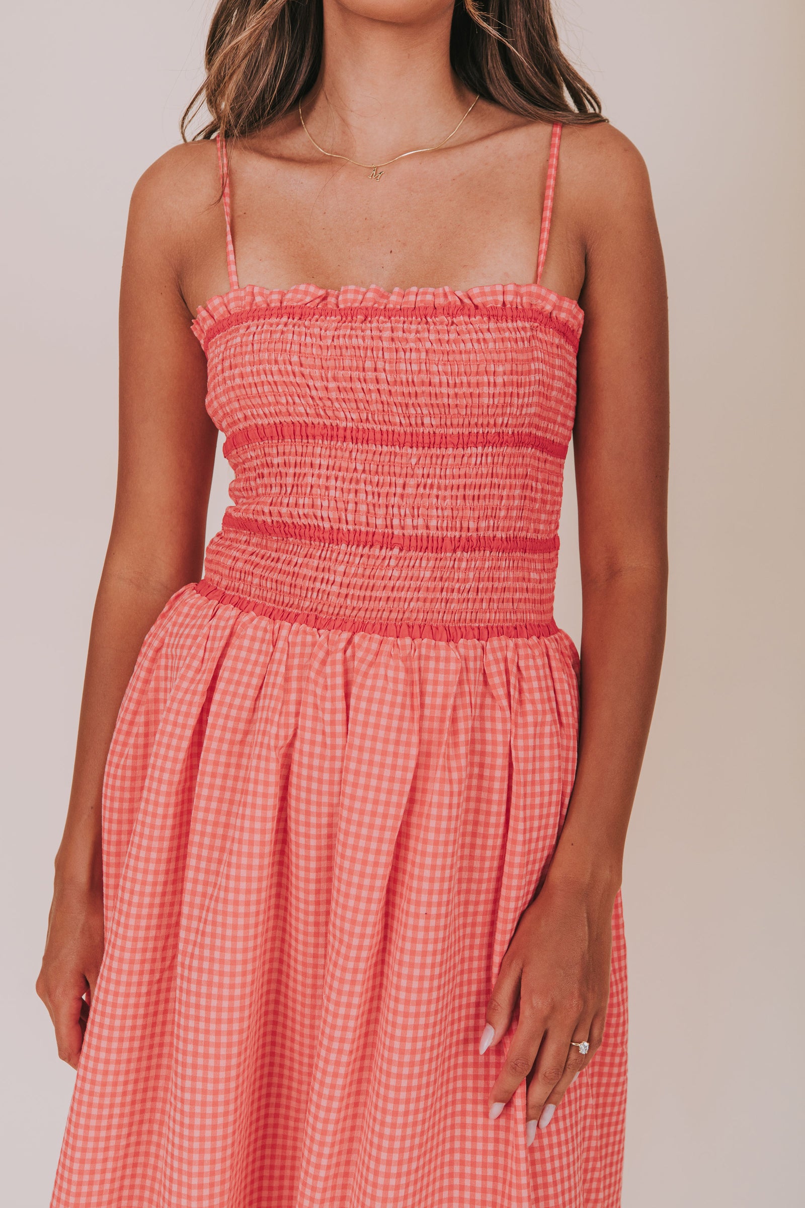 Summer Day Picnic Dress M / Neon Coral Summer Day Picnic Dress M / Neon Coral