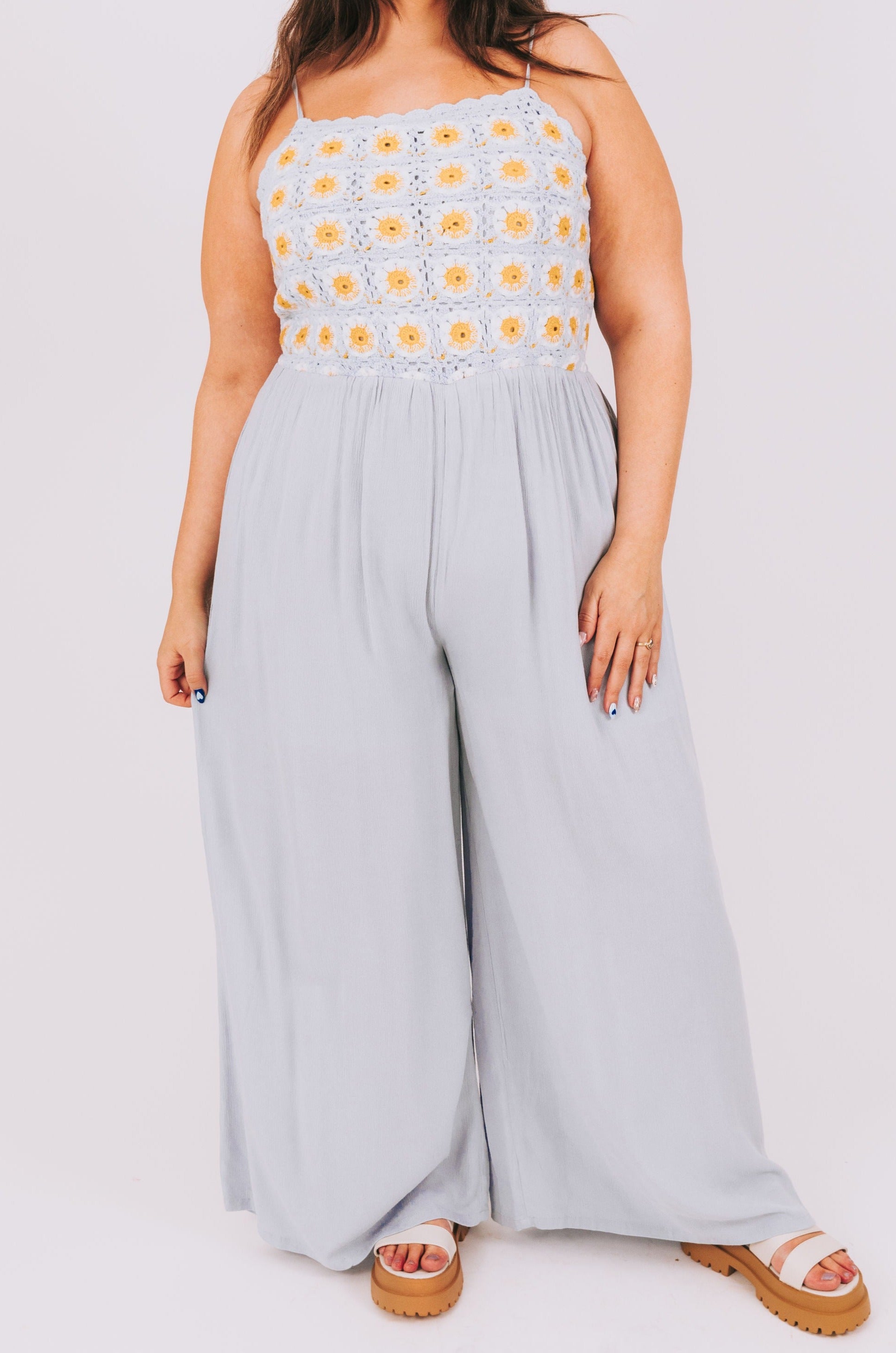 PLUS SIZE - Blue Skies Ahead Jumpsuit