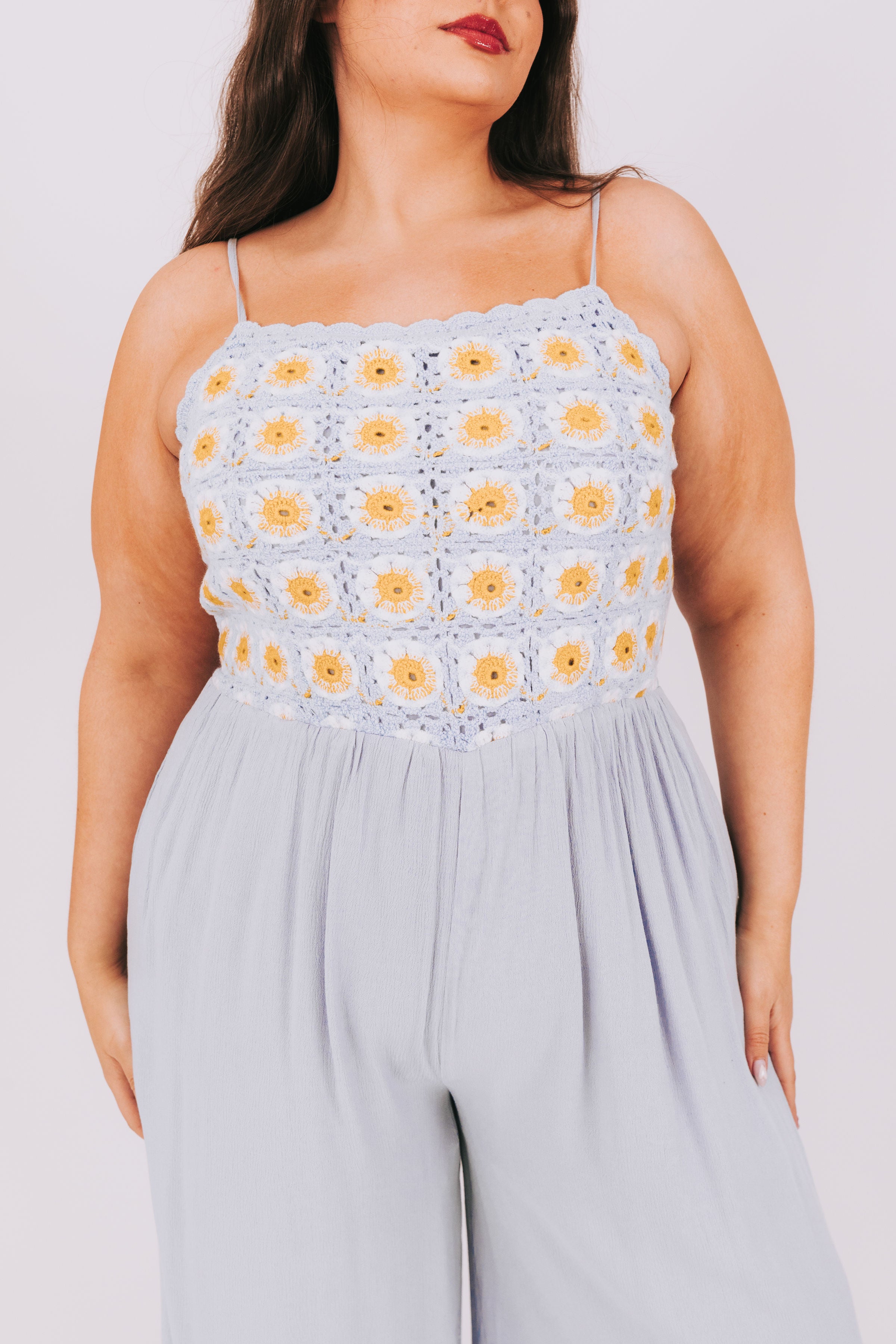 PLUS SIZE - Blue Skies Ahead Jumpsuit