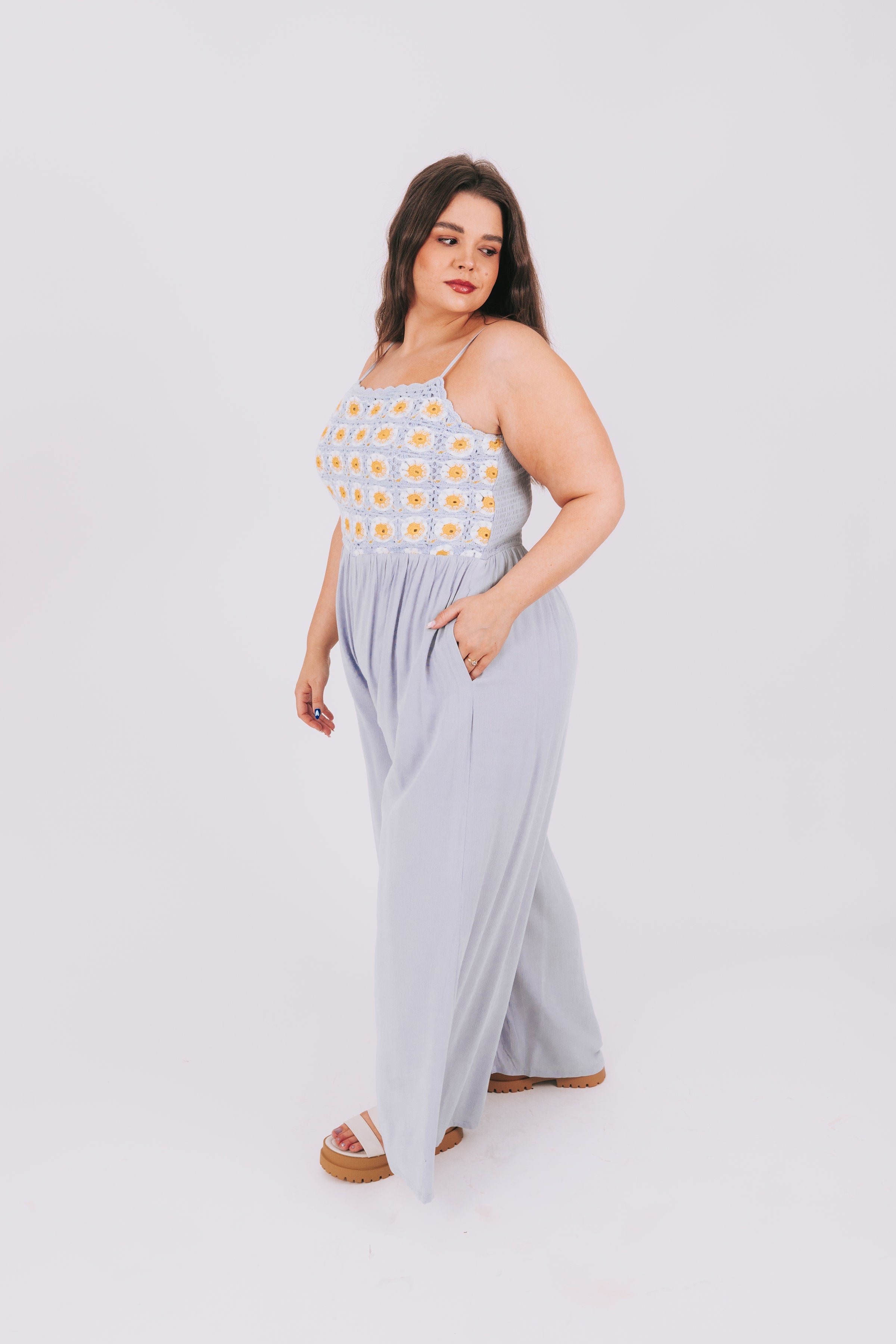 PLUS SIZE - Blue Skies Ahead Jumpsuit