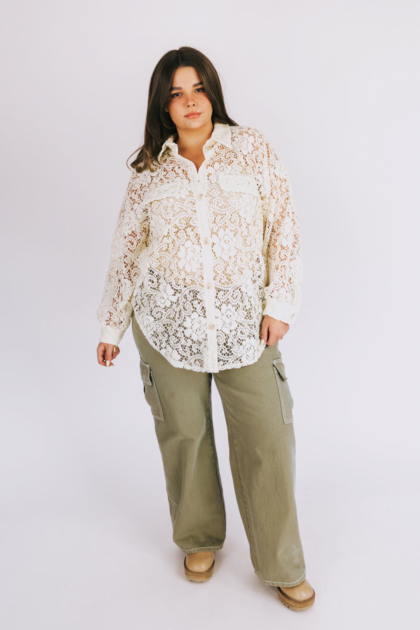 PLUS SIZE - Baby It's You Cargo Jeans