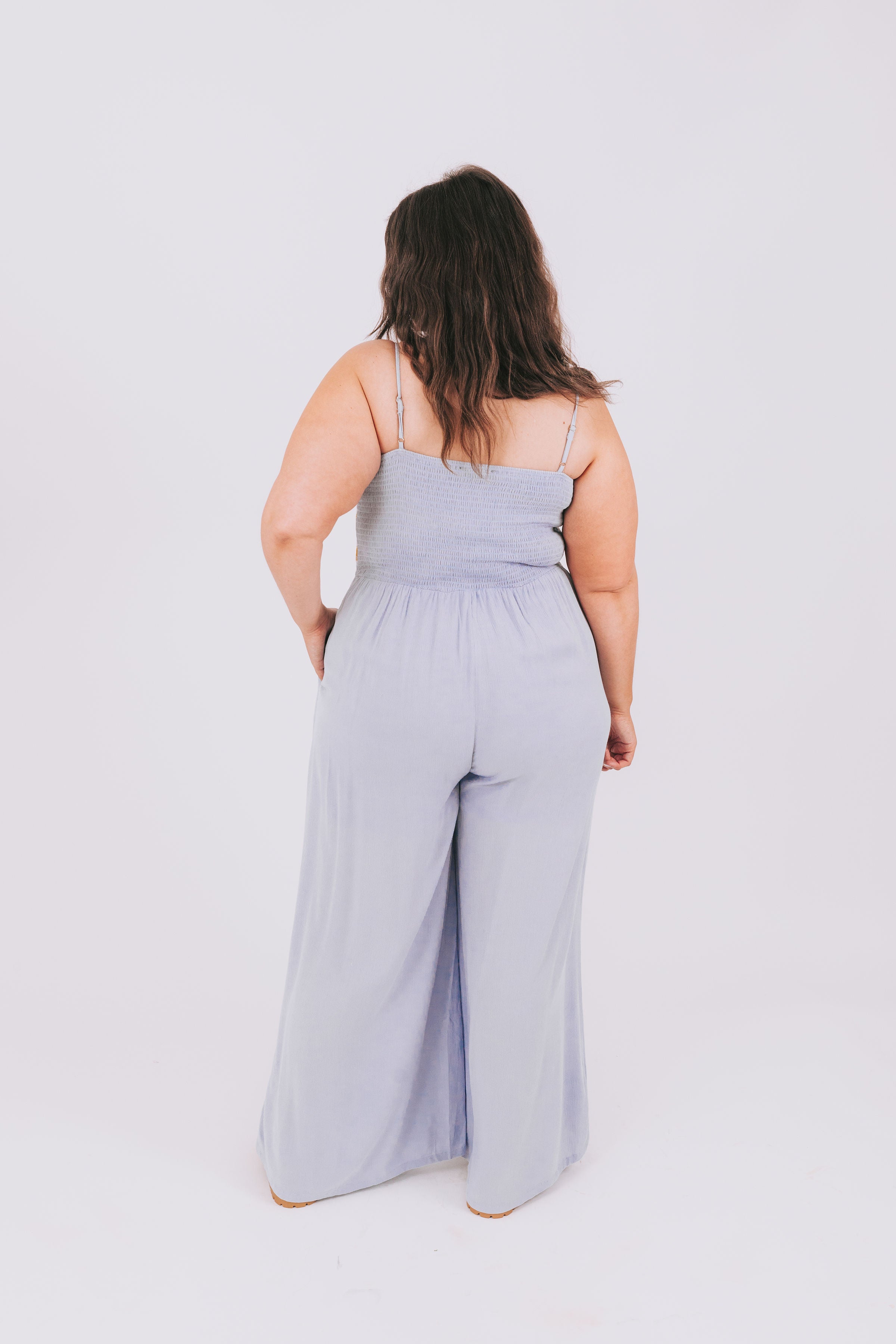 PLUS SIZE - Blue Skies Ahead Jumpsuit