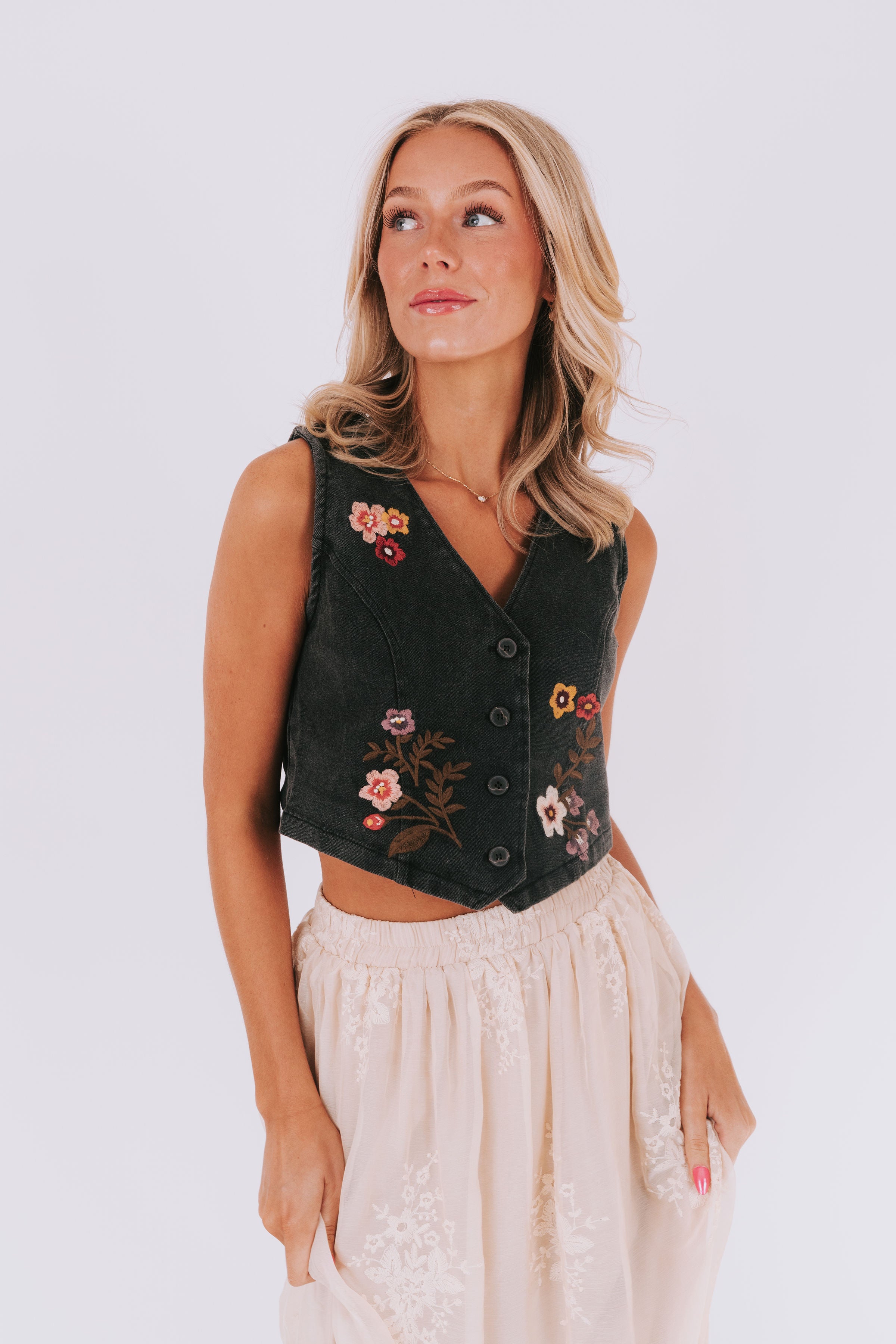 Touch Of Spring Vest - 2 Colors!