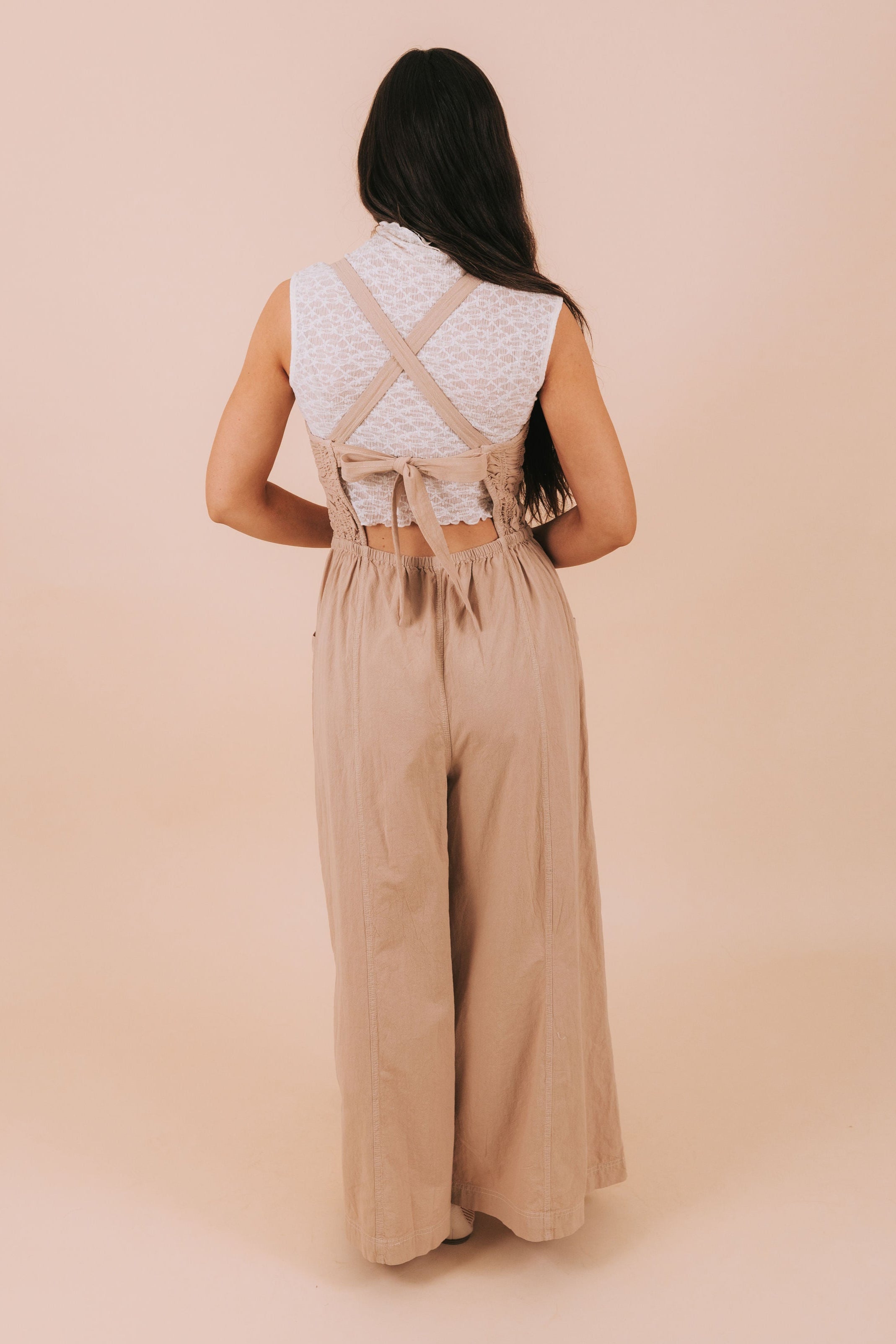 FREE PEOPLE - Forever And Always Ruched One-Piece Jumpsuit