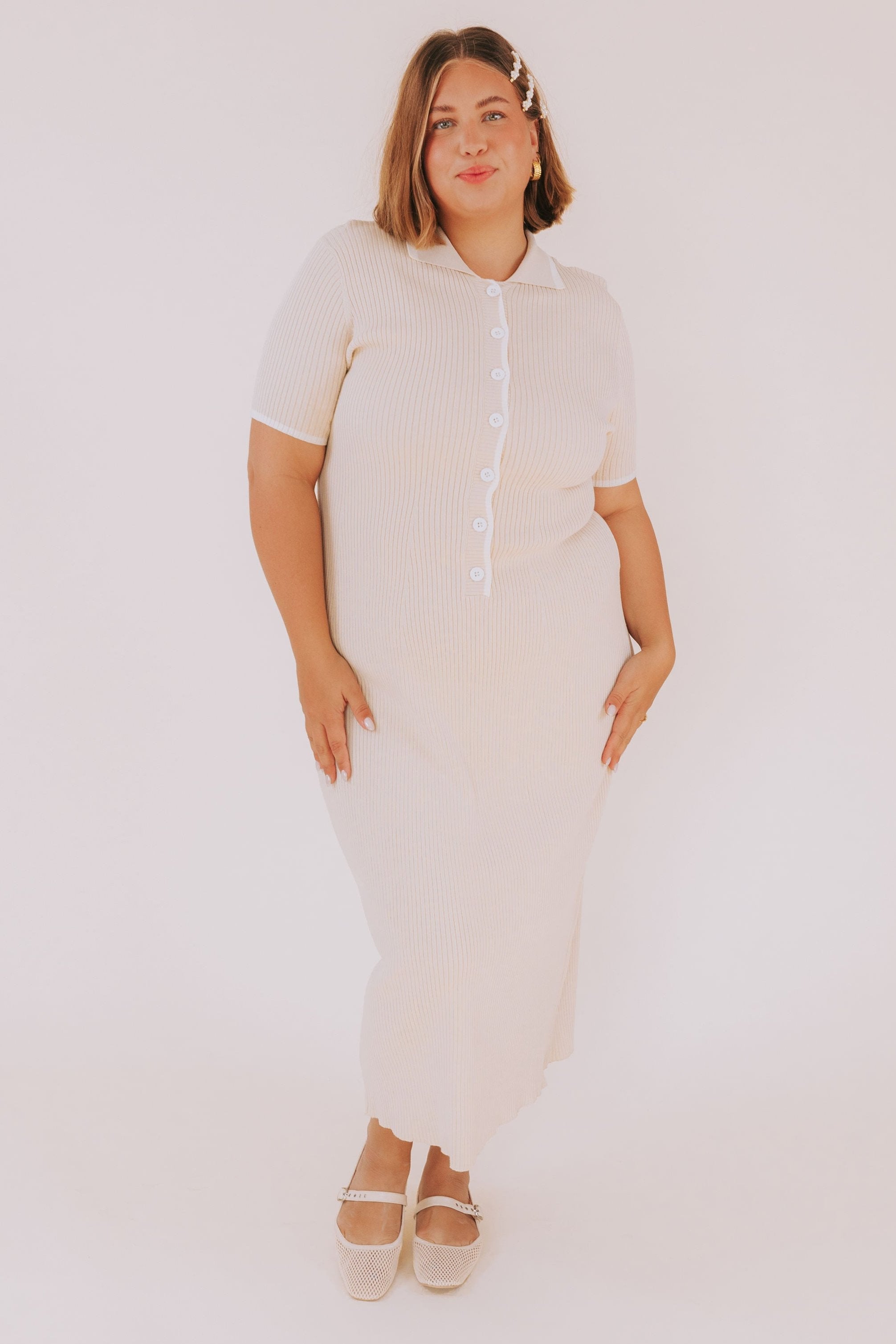 PLUS SIZE - Almond Appeal Dress