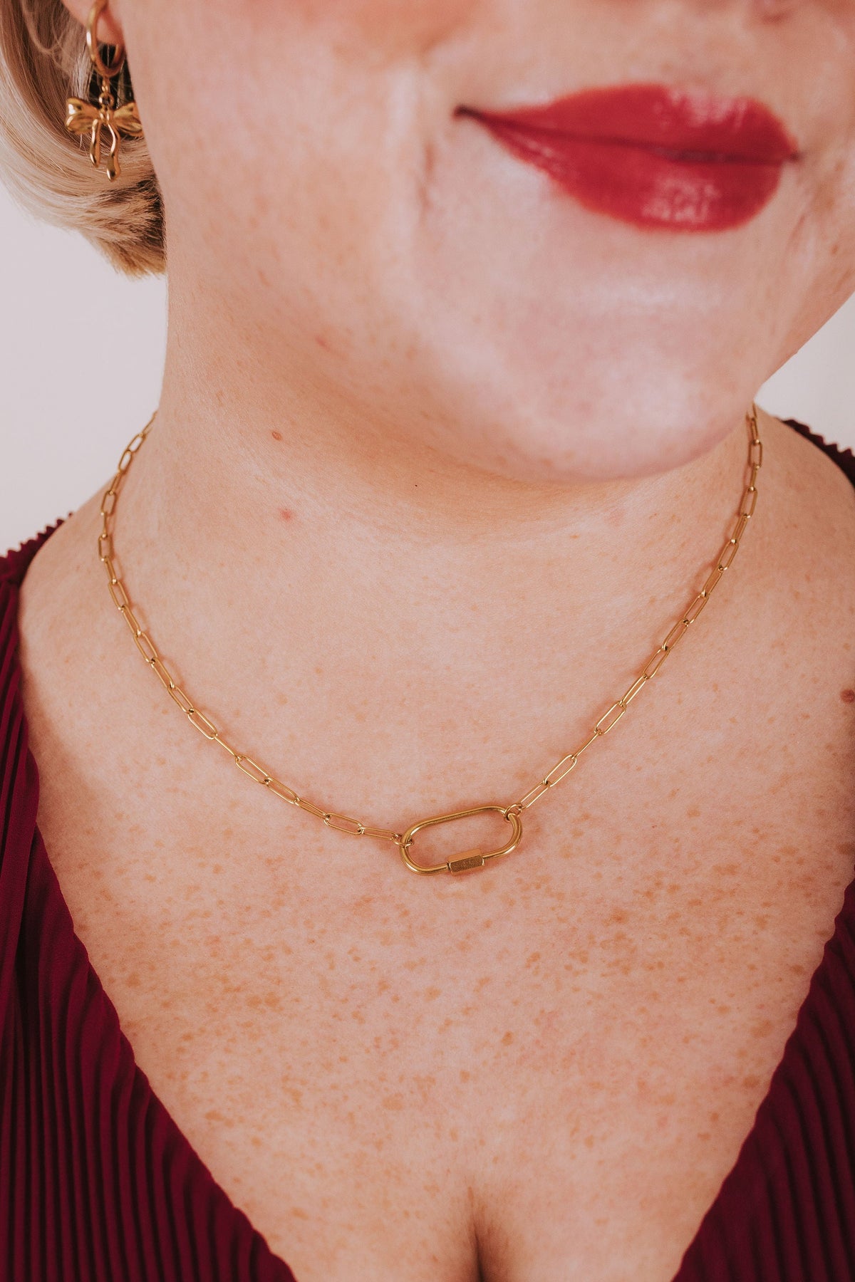 Linked To You Necklace - 14K Gold Plated