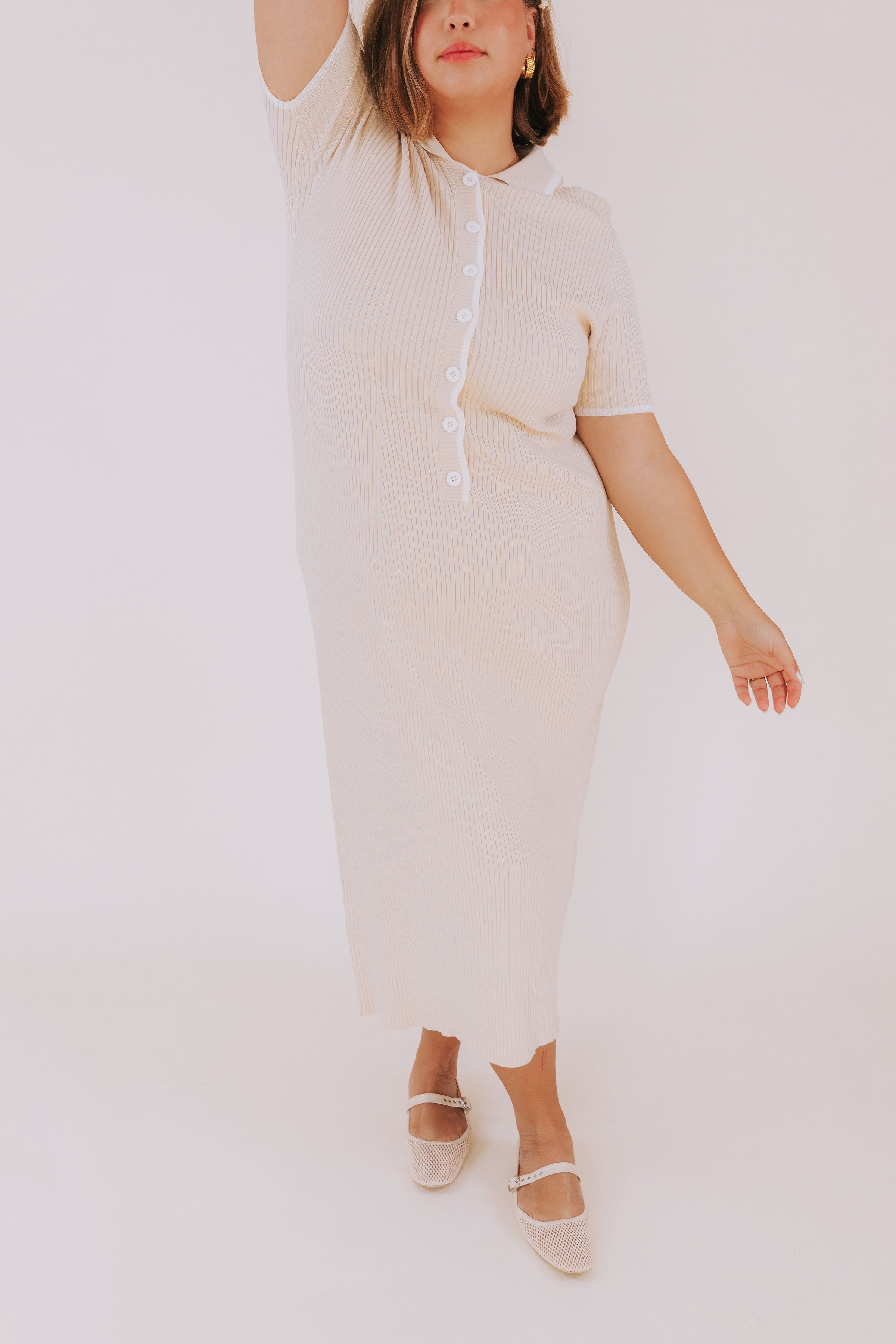 PLUS SIZE - Almond Appeal Dress