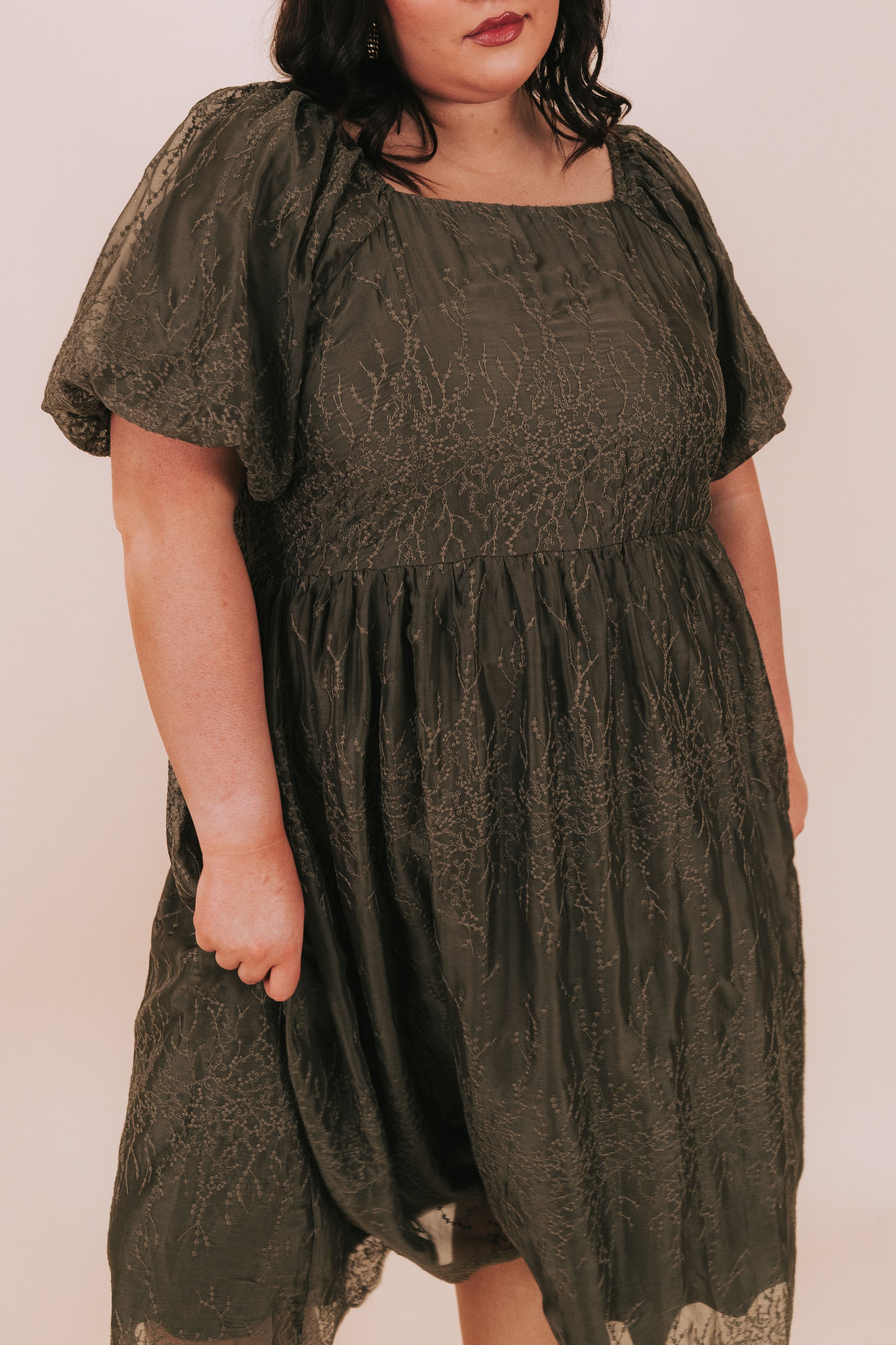 PLUS SIZE - Extend An Olive Branch Dress 1X / Olive PLUS SIZE - Extend An Olive Branch Dress 1X / Olive