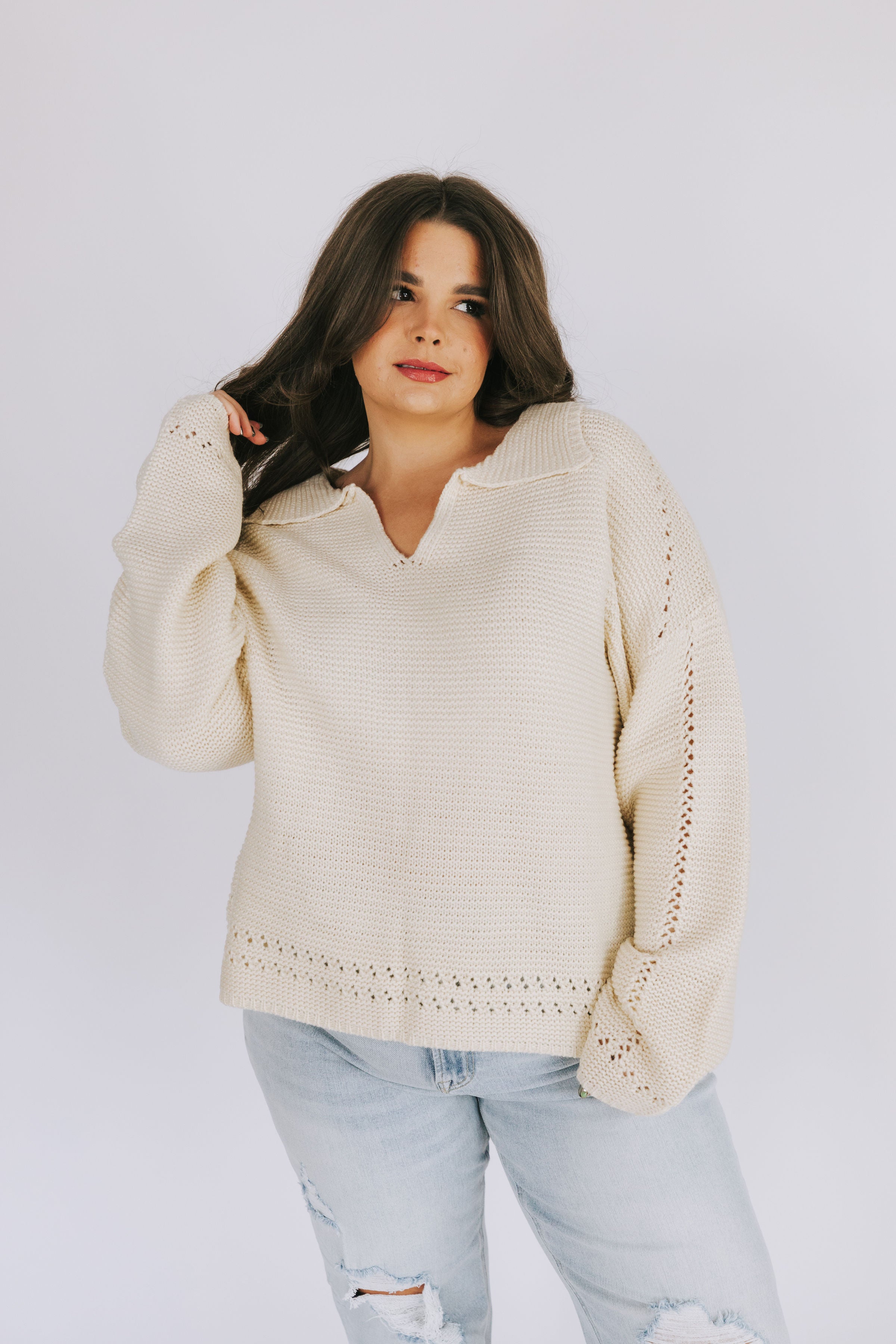 PLUS SIZE - By My Side Sweater