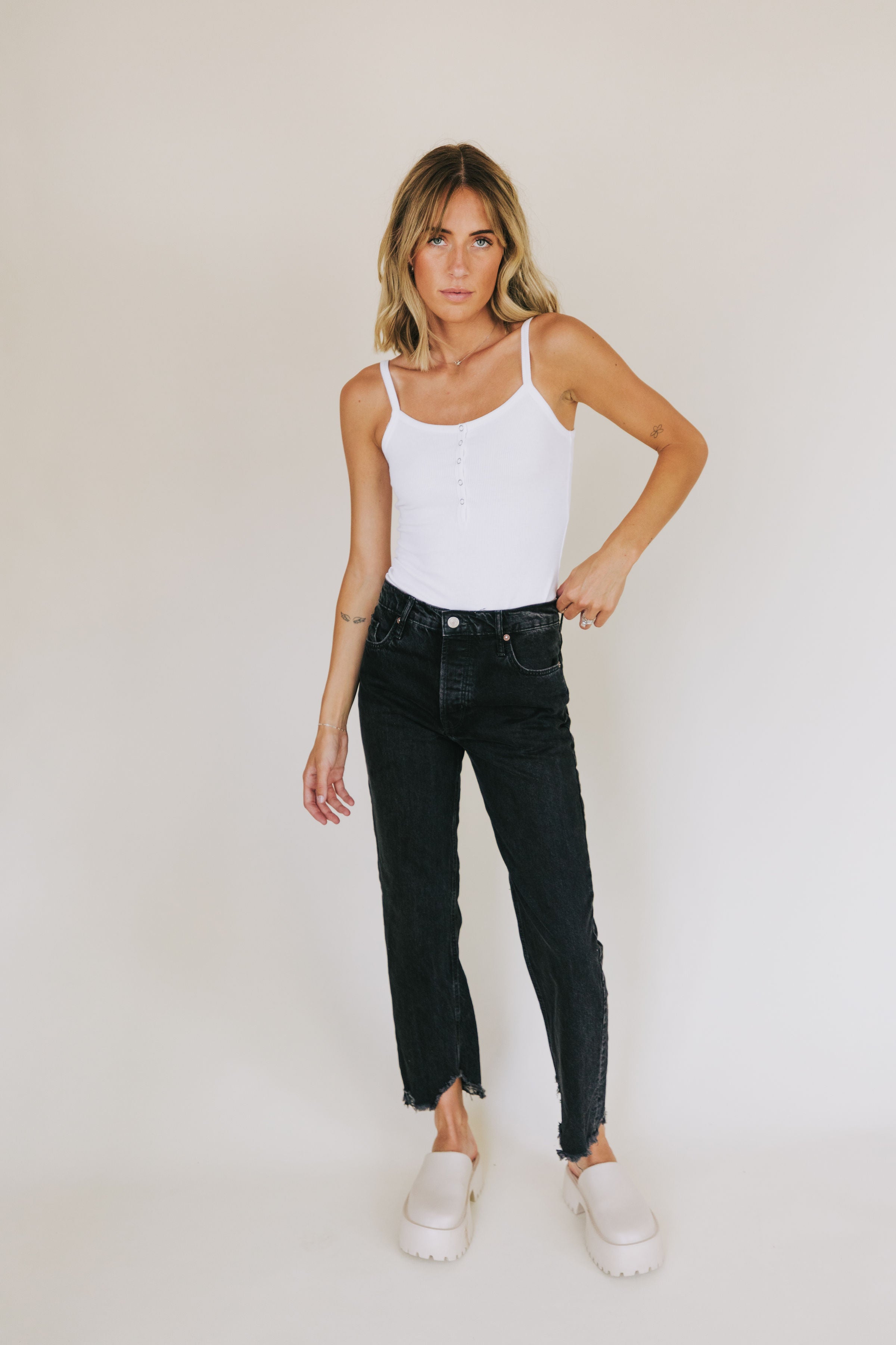 FREE PEOPLE - Tapered Baggy Boyfriend Jeans