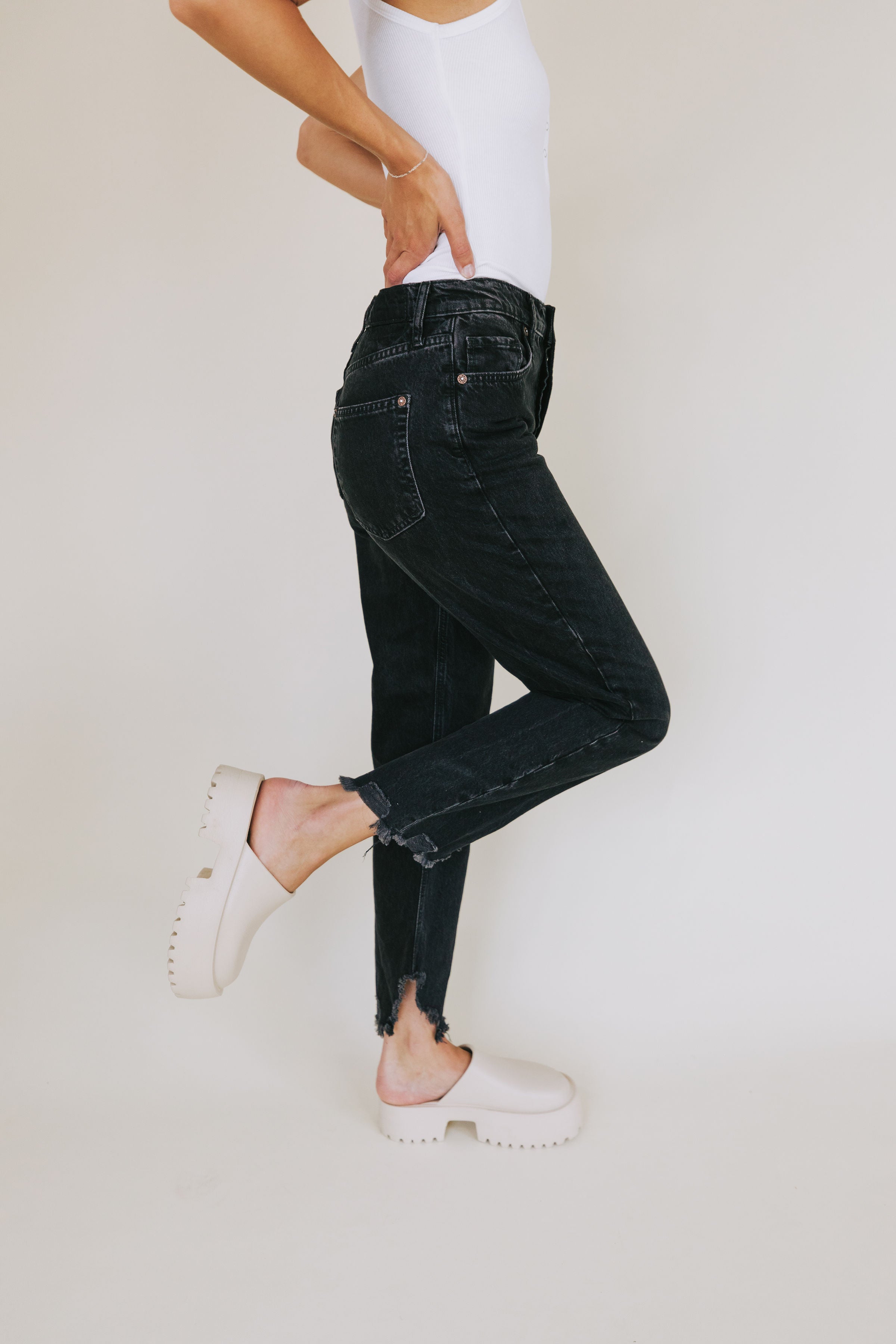 FREE PEOPLE - Tapered Baggy Boyfriend Jeans