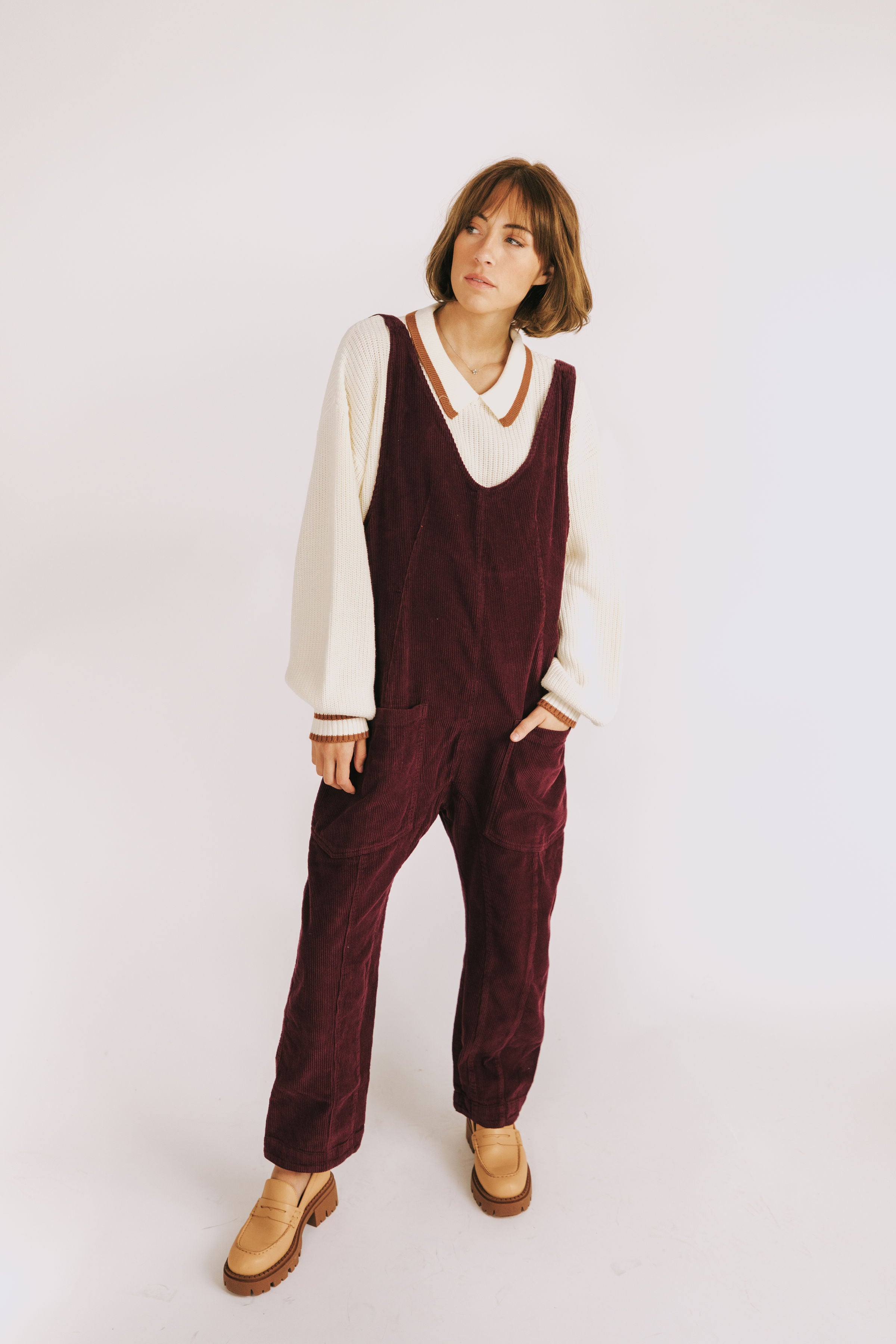 FREE PEOPLE - High Roller Cord Jumpsuit