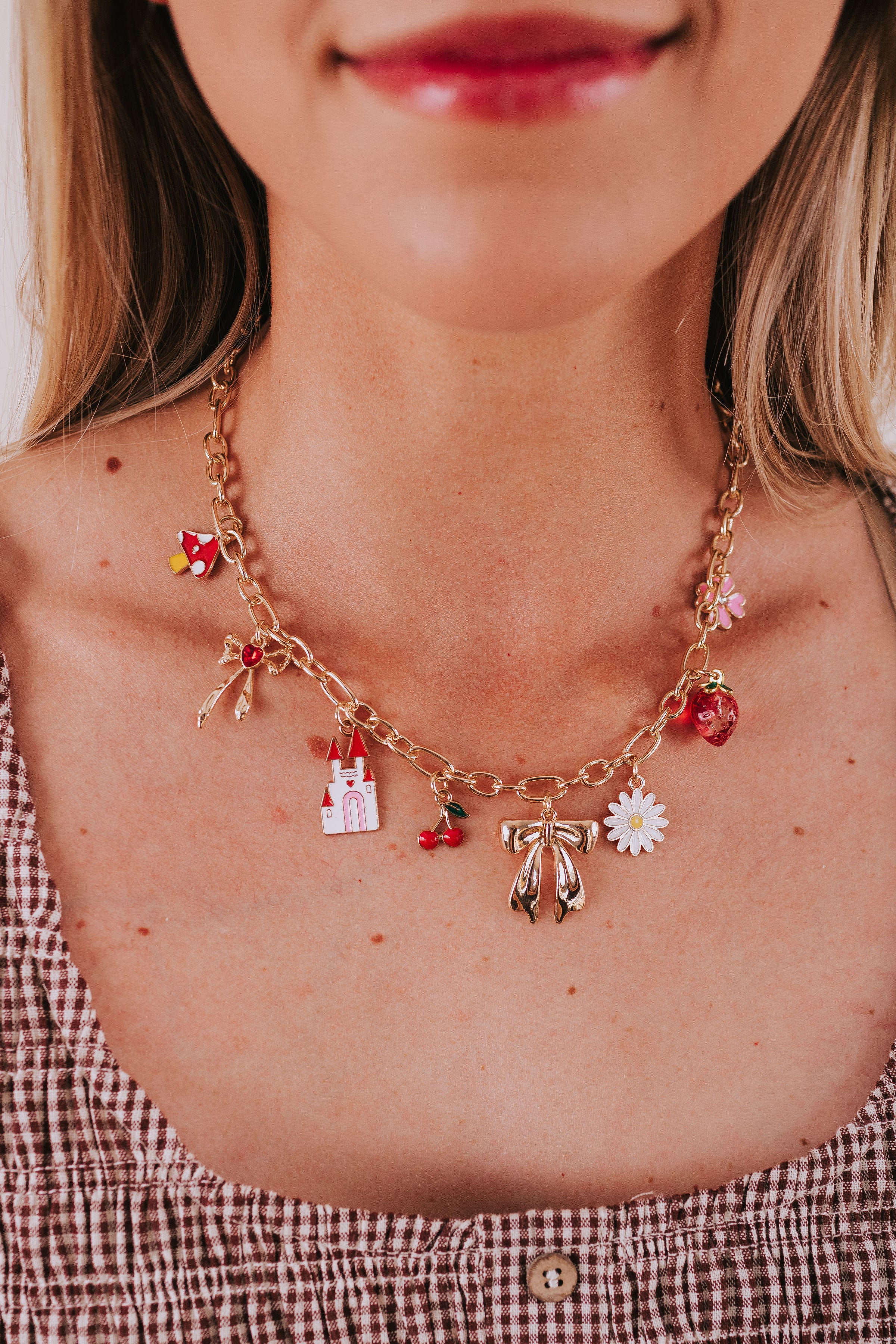 Princess Peach Charm Necklace - 2 Colors!